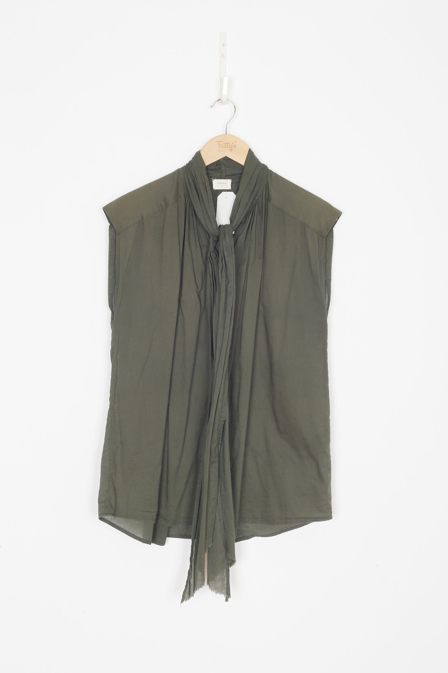 Mahsa Womens Green Blouse Size XS
