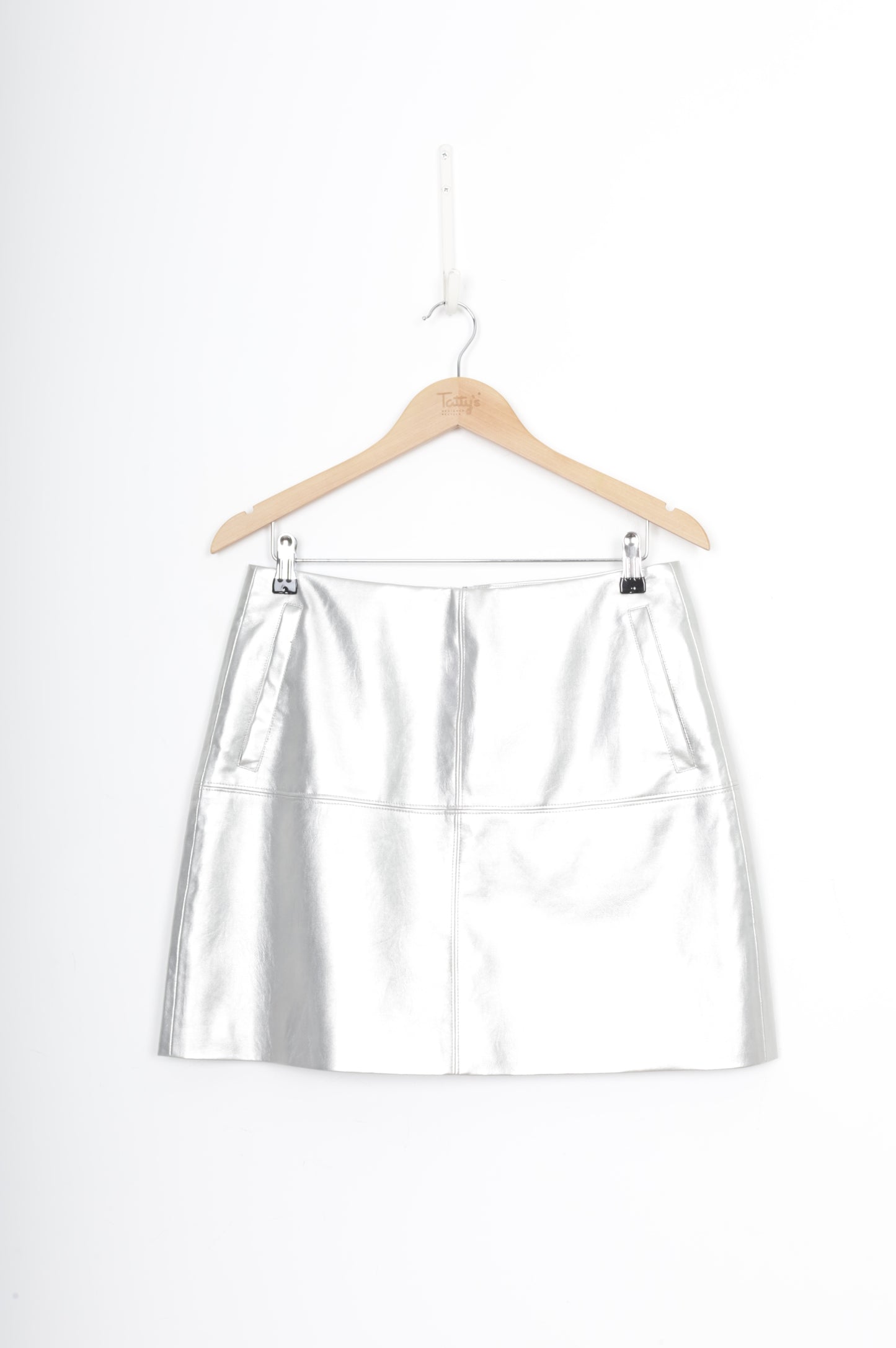 Tuesday Womens Metallic Mini Skirt Size 10