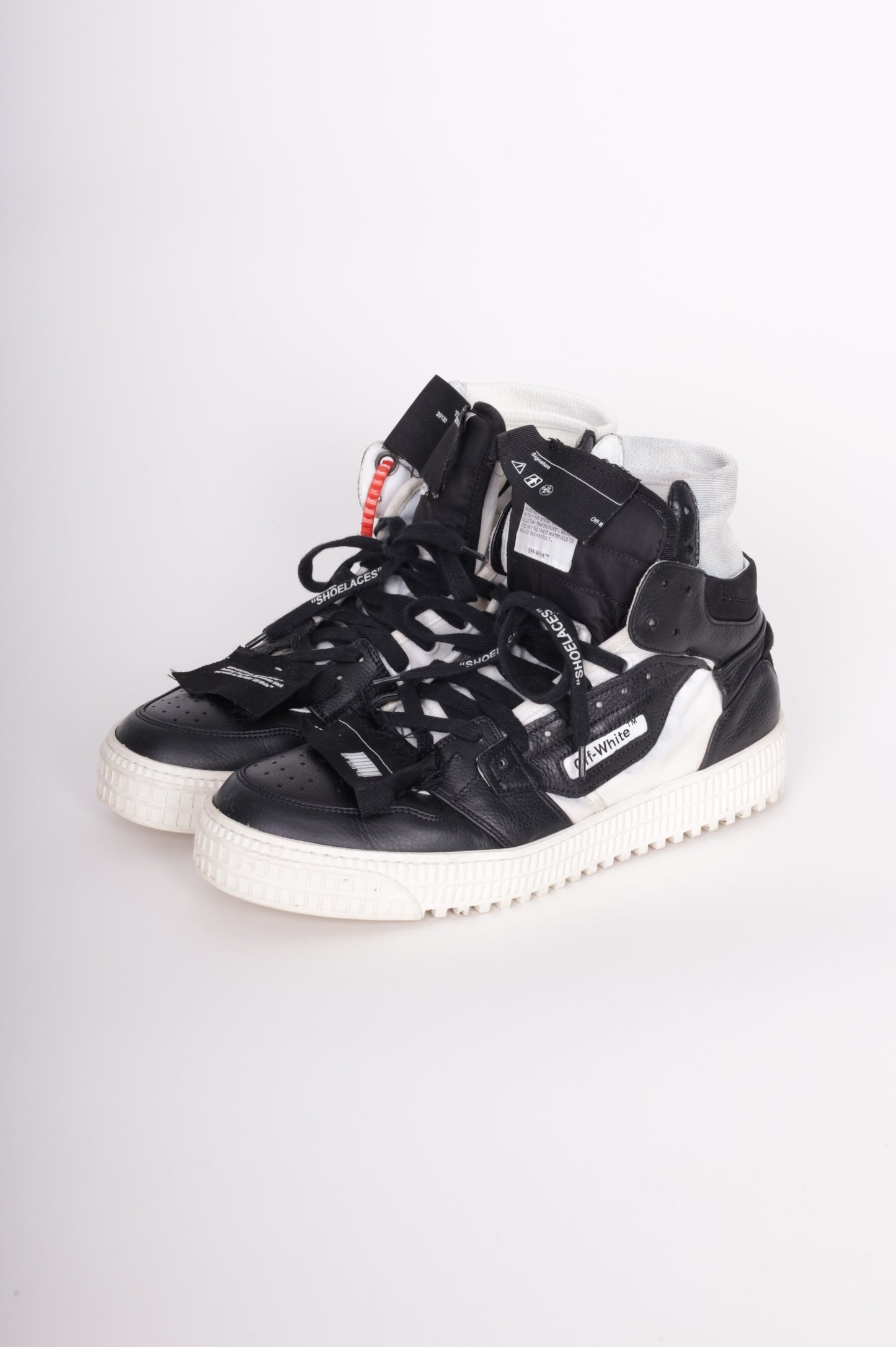 Off White Unisex Black Sneakers Size EU 41