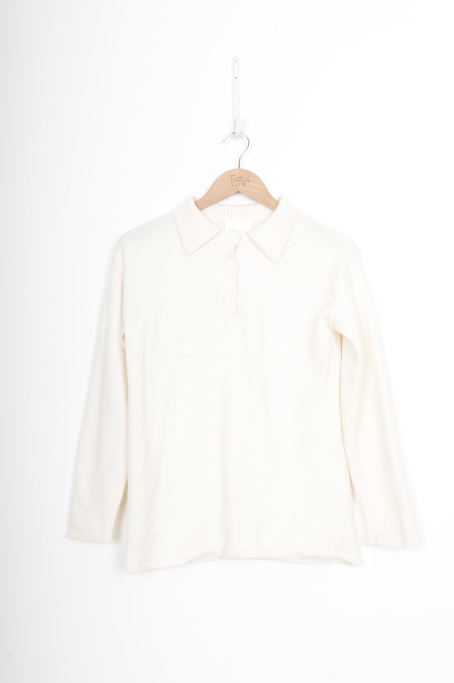 Paris Georgia Womens Cream Sweatshirt Size XS