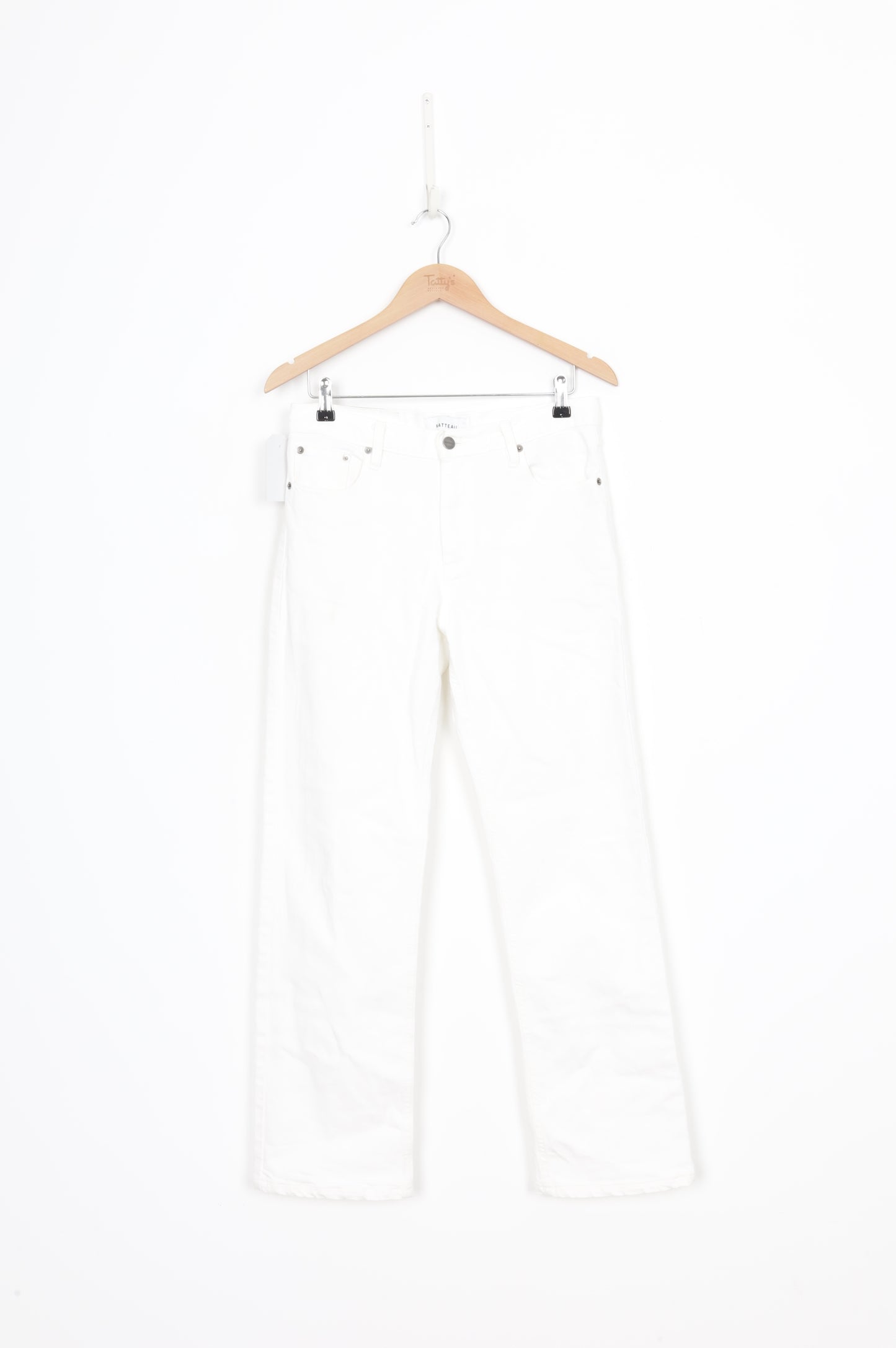 Matteau Womens White Jeans Size 12