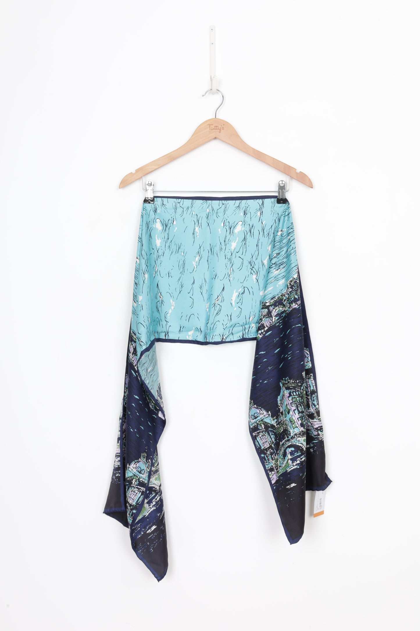 Talbots Womens Blue Scarf Size O/S