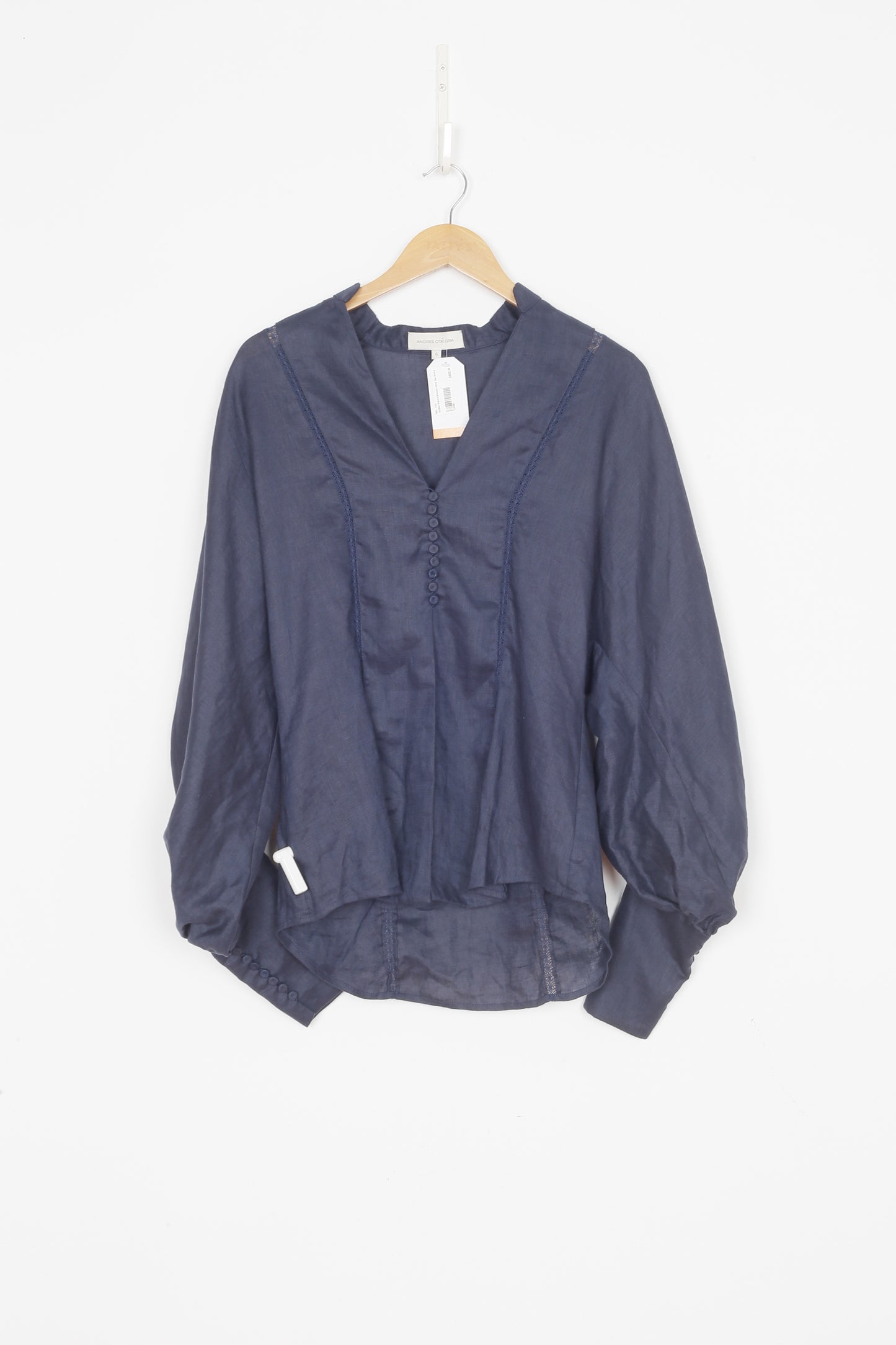 Andres Otalora Womens Blue Top Size 6