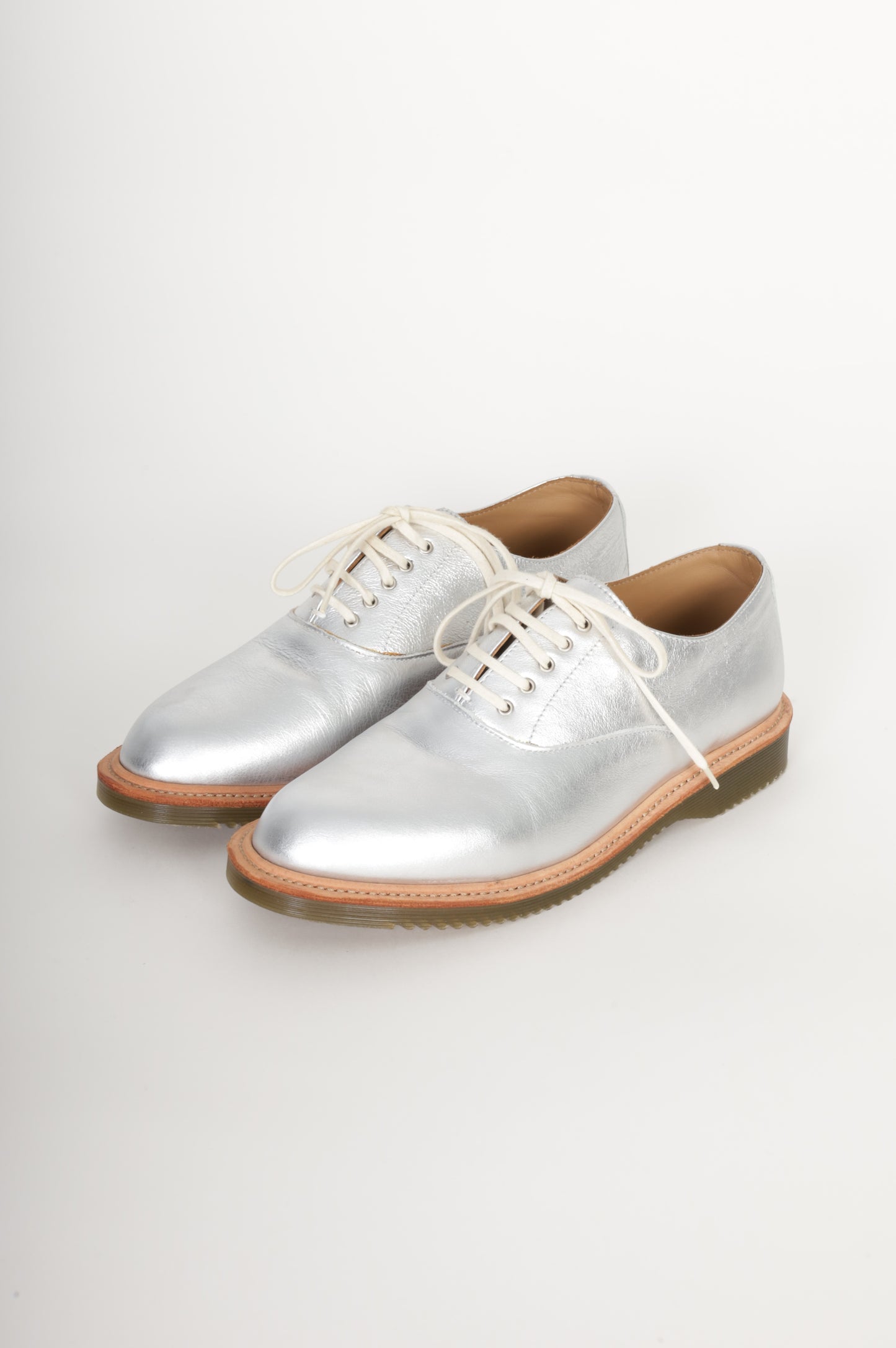 Comme des Garcons x Dr Martens Womens Silver Shoes Size 38