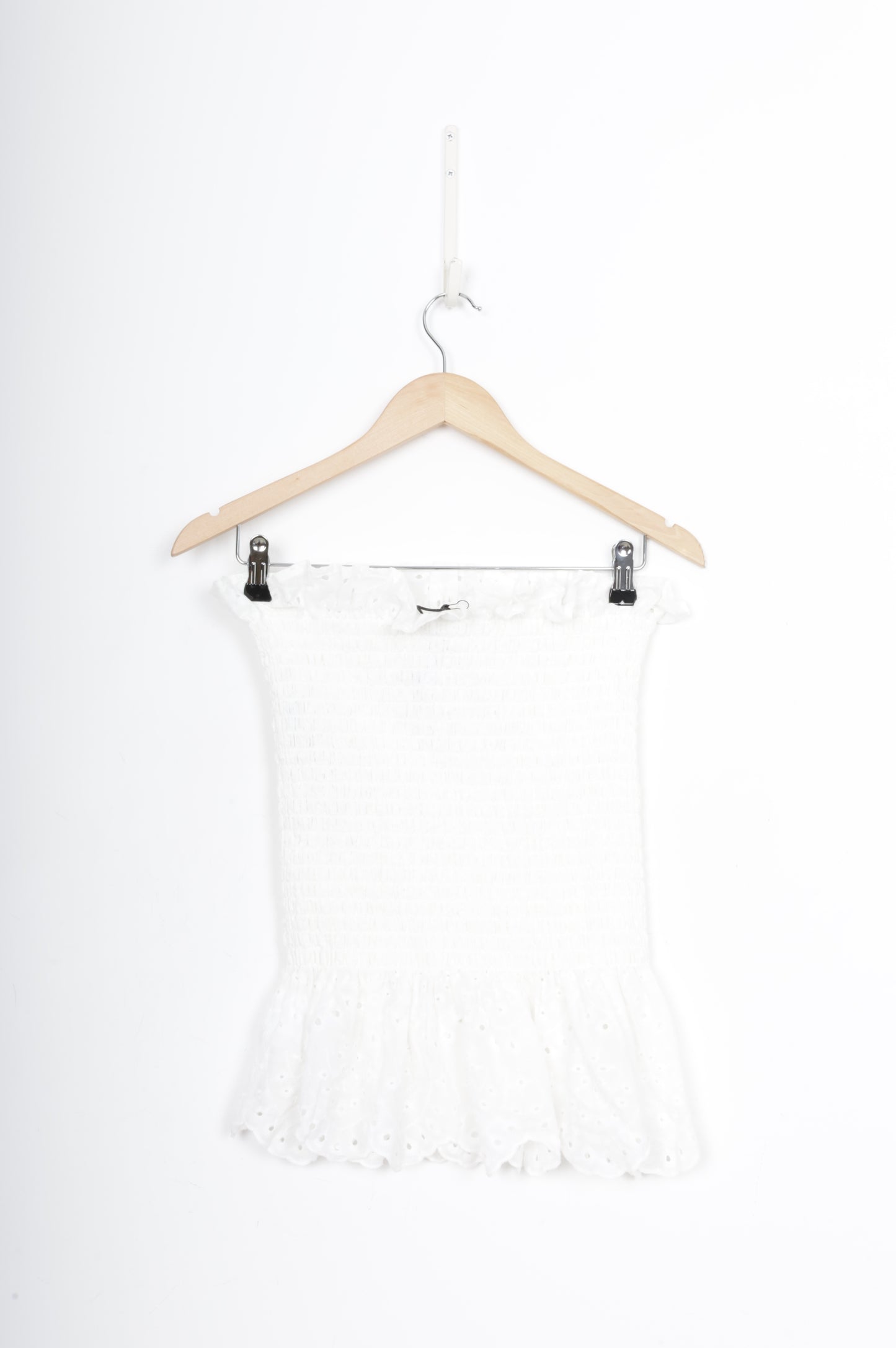 Caitlin Crisp Womens White Top Size 12