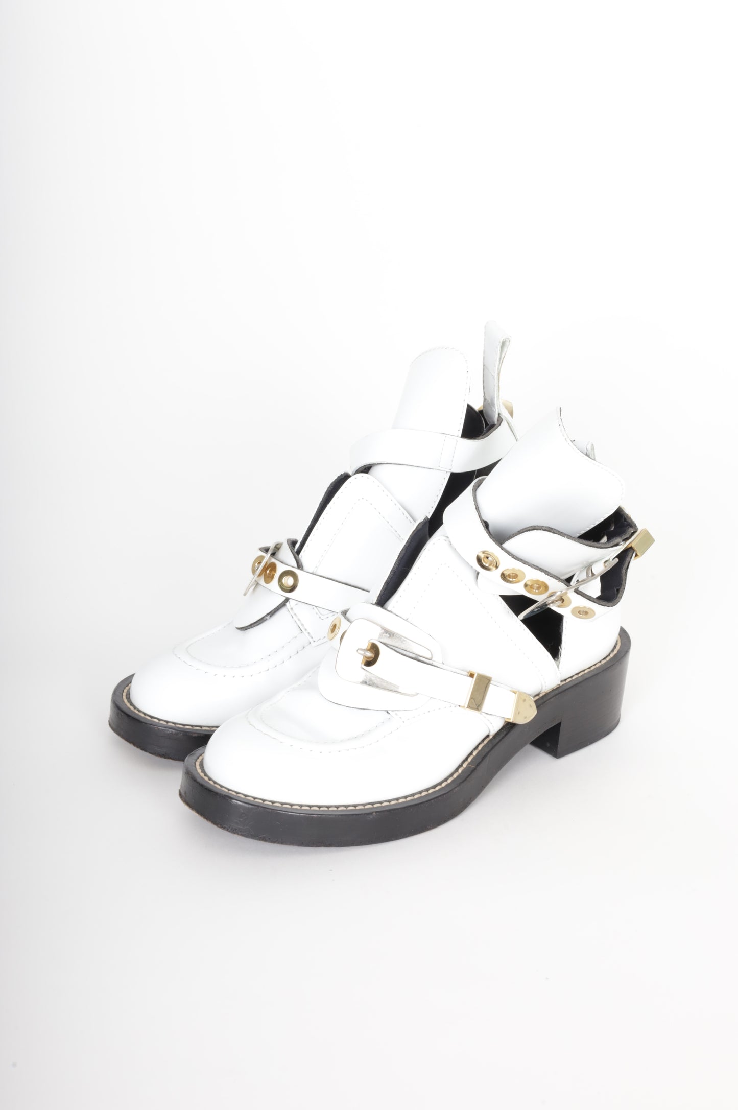 Balenciaga Womens White Boots Size EU 37.5