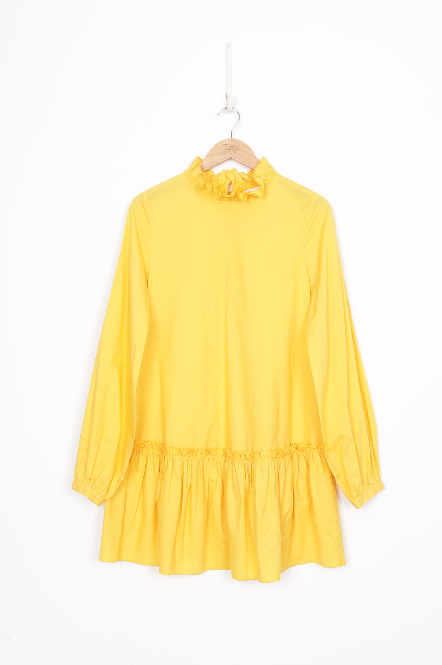 Bird & Knoll Womens Yellow Dress Size S