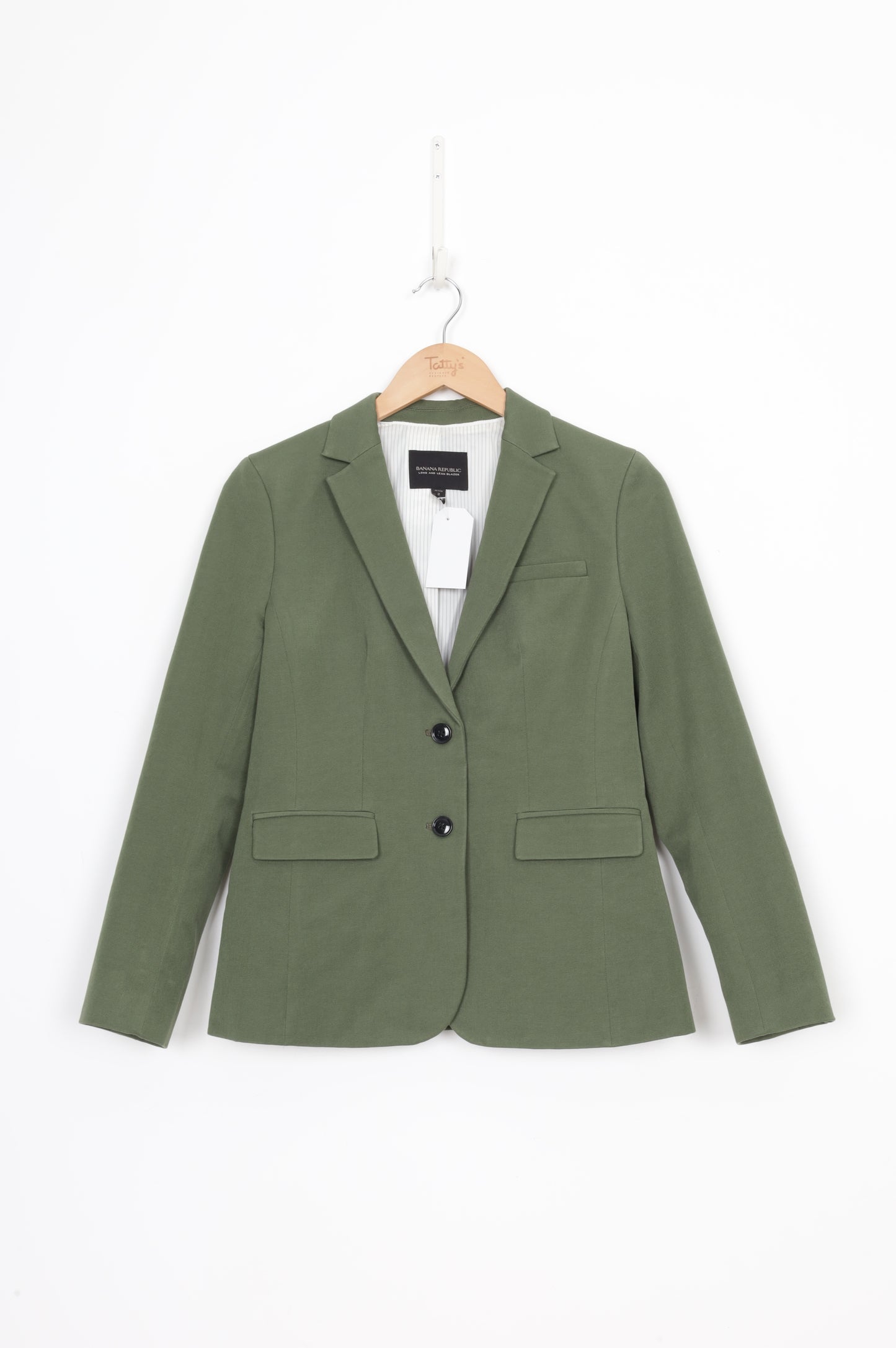 Banana Republic Womens Green Blazer Size 2