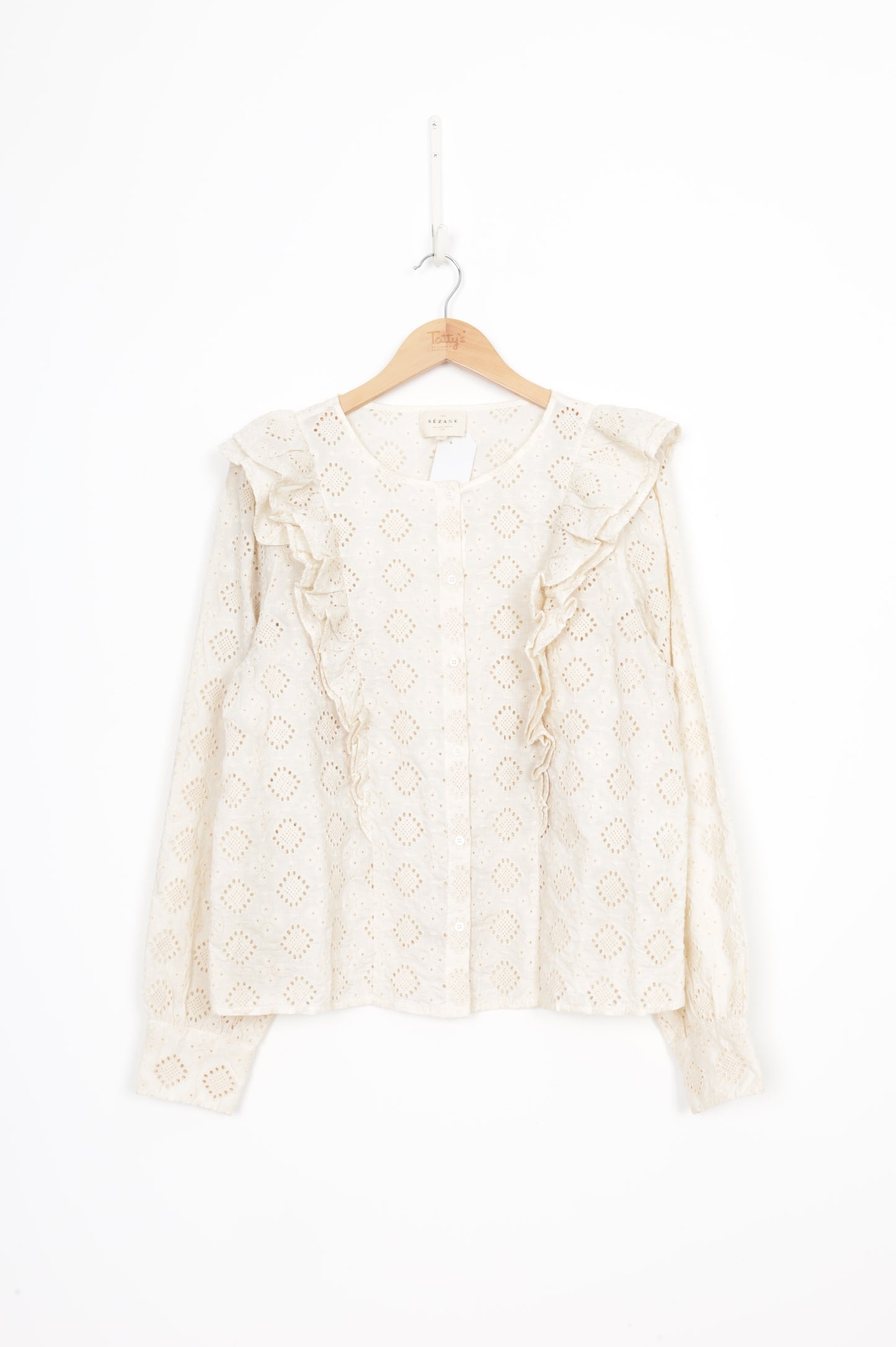 Sezane Womens Beige Shirt Size 44