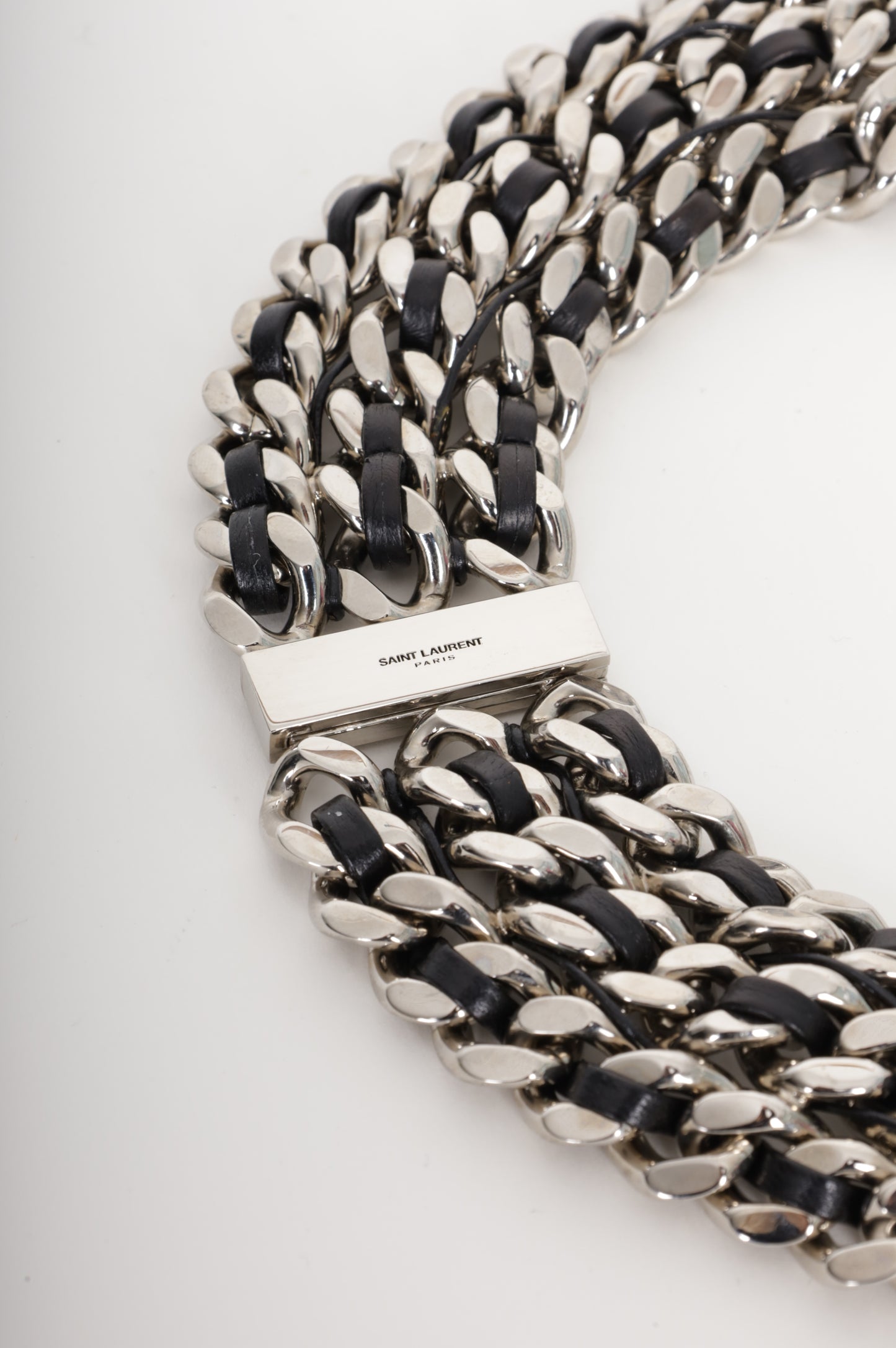 Saint Laurent Womens Metallic Necklace Size S