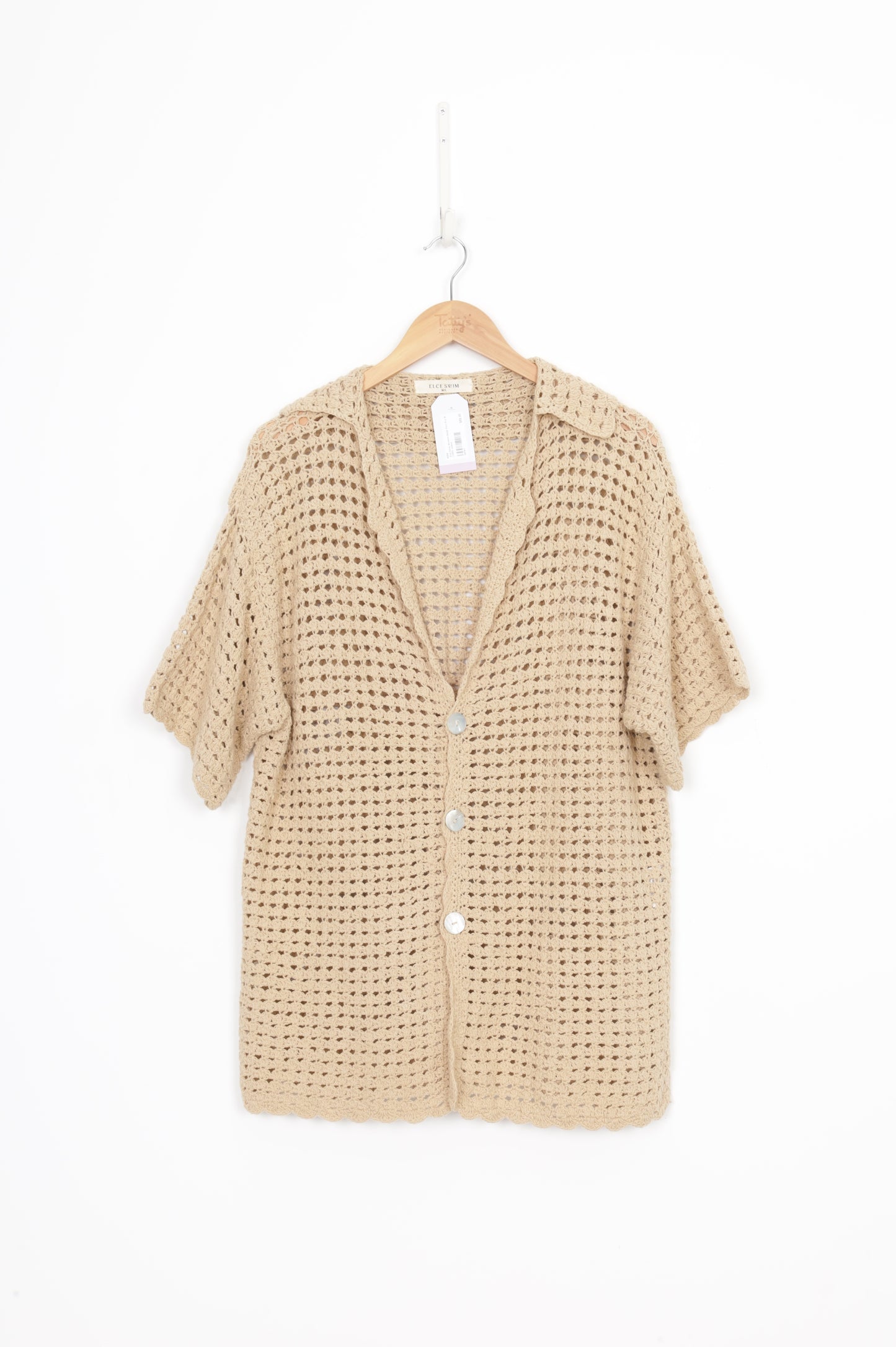 Elce Swim Womens Beige Shirt Size M
