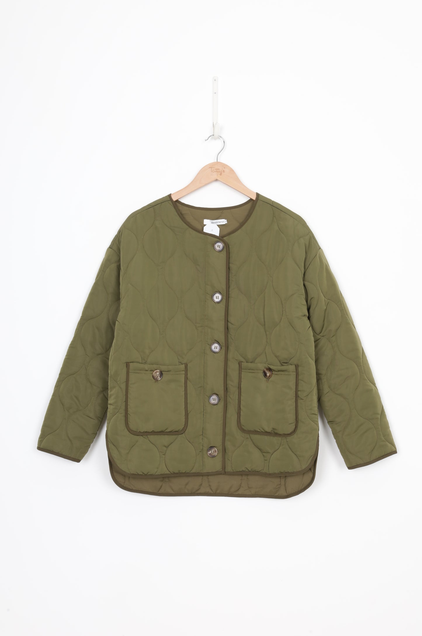 Stories Be Told Womens Green Jacket Size 10