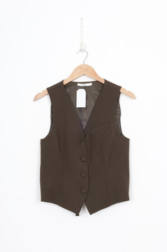 Ruby Womens Brown Vest Size 8