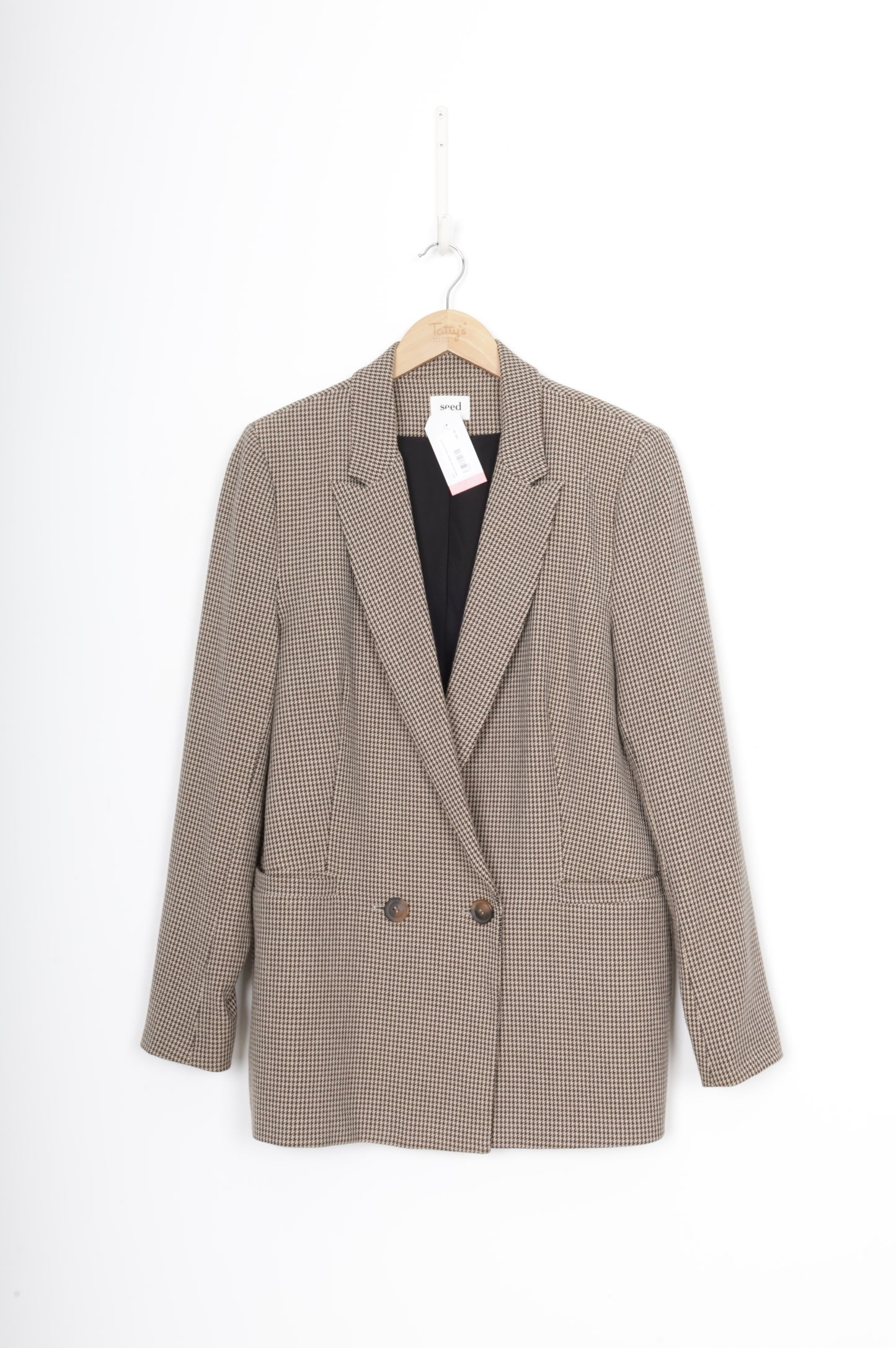 Seed Womens Brown Blazer Size 14