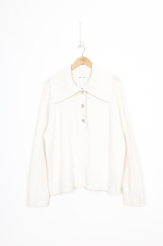 Samsoe Samsoe Womens Cream Jumper Size XL