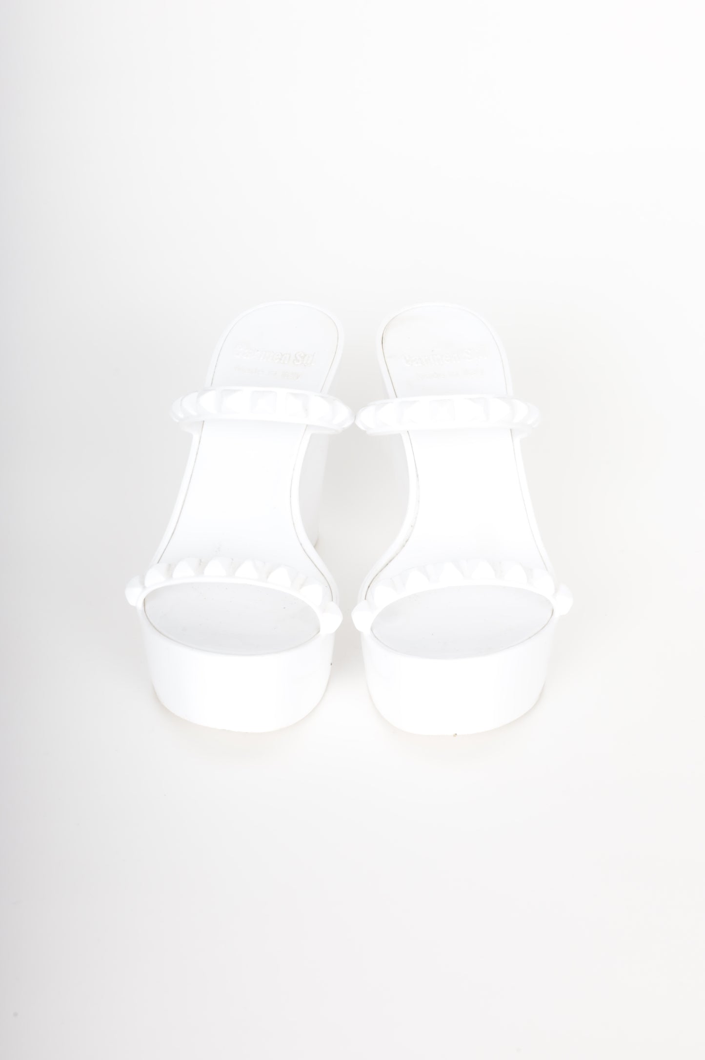 Carmen Sol Womens White Heels Size EU 38