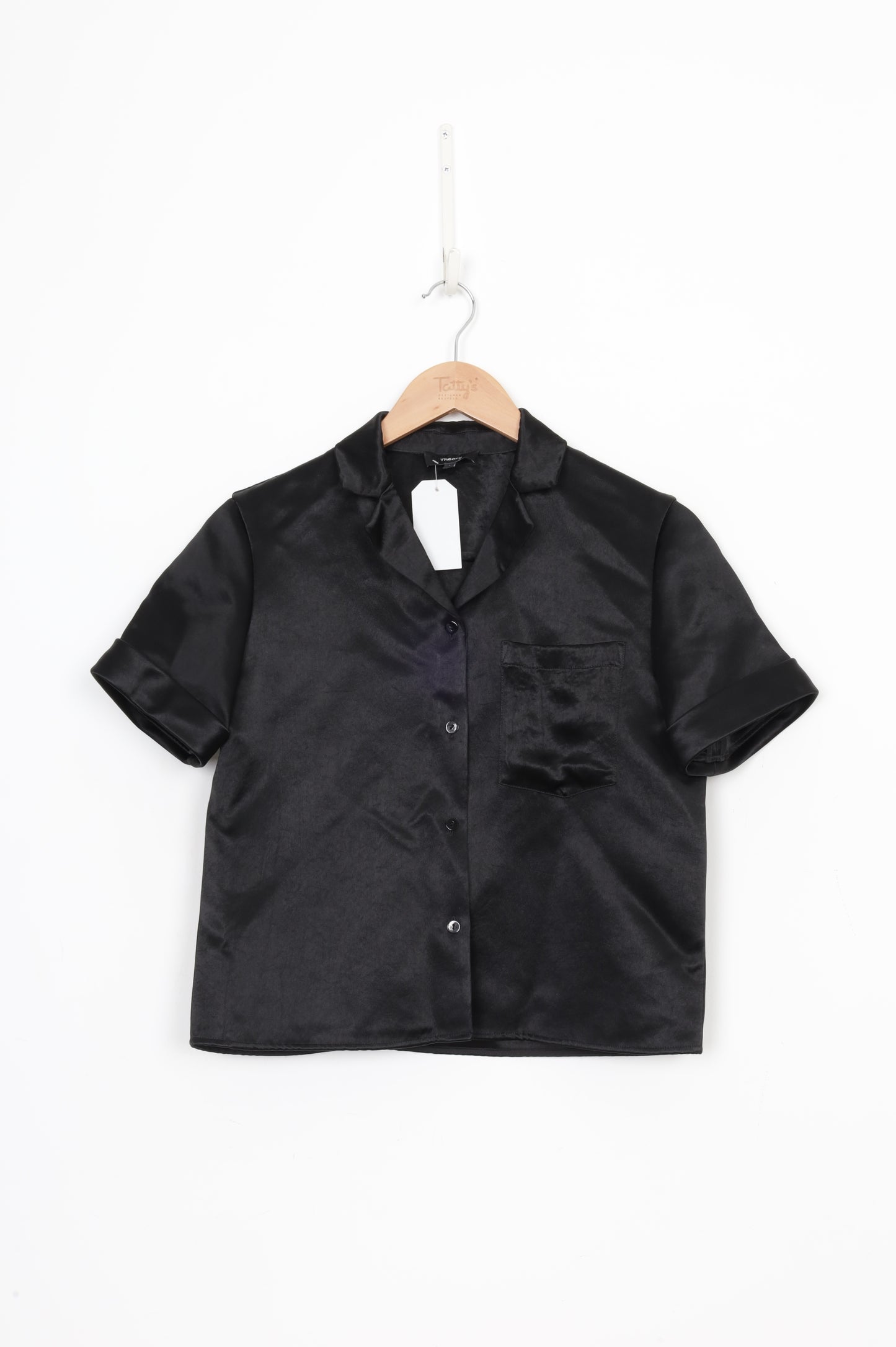 Theory Womens Black Shirt Size SP