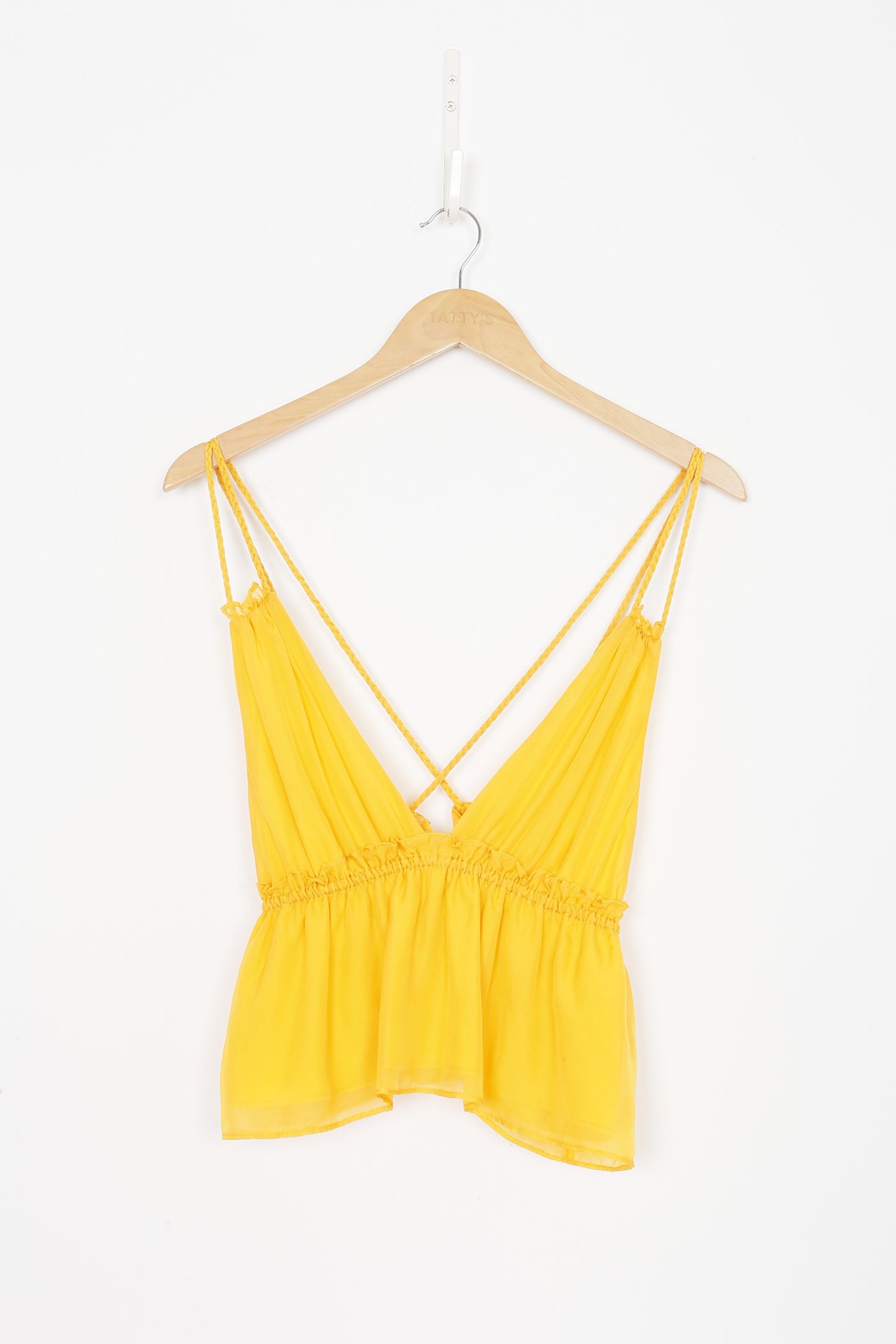 CAMI Womens Yellow Top Size L
