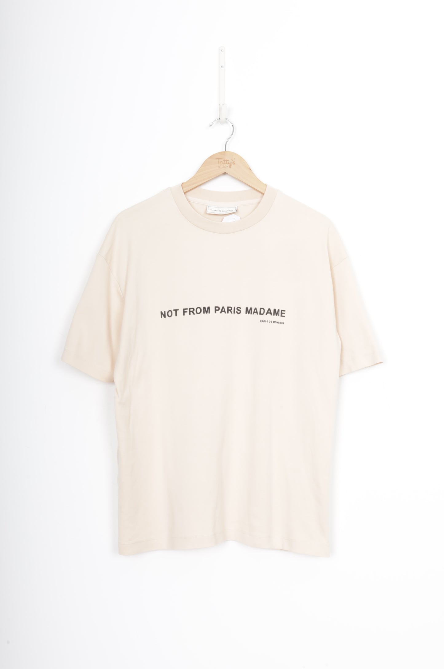Drole De monsieur Mens Beige T-shirt Size M