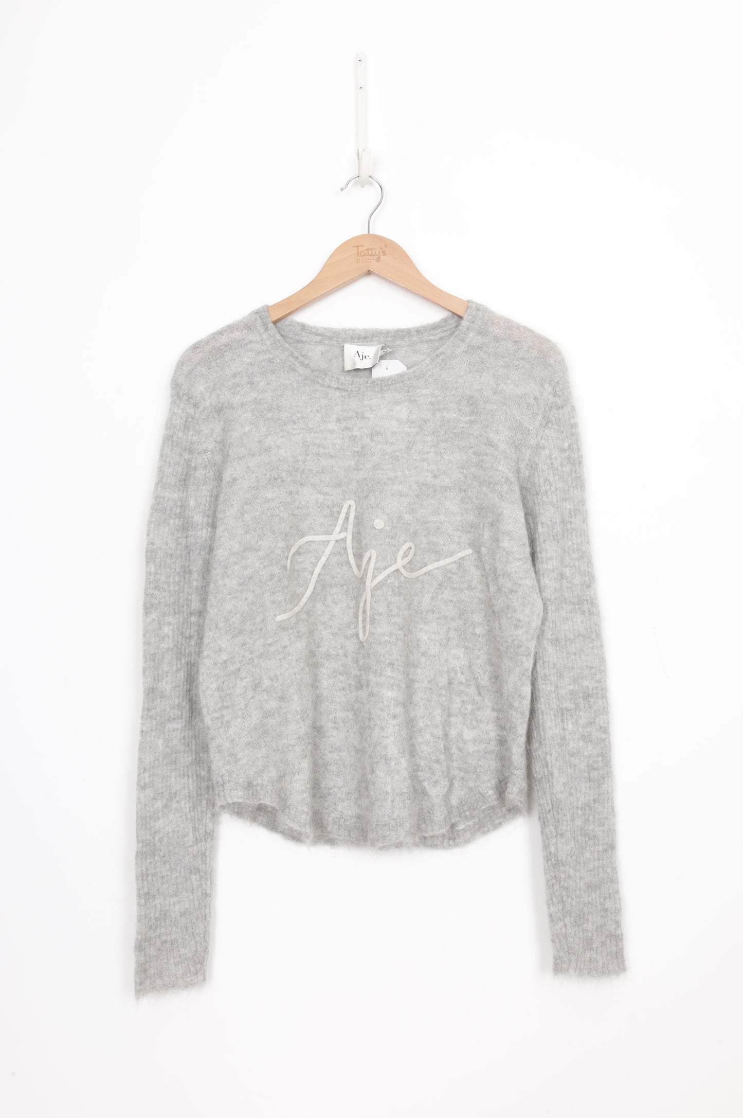 Aje. Womens Grey Jumper Size M