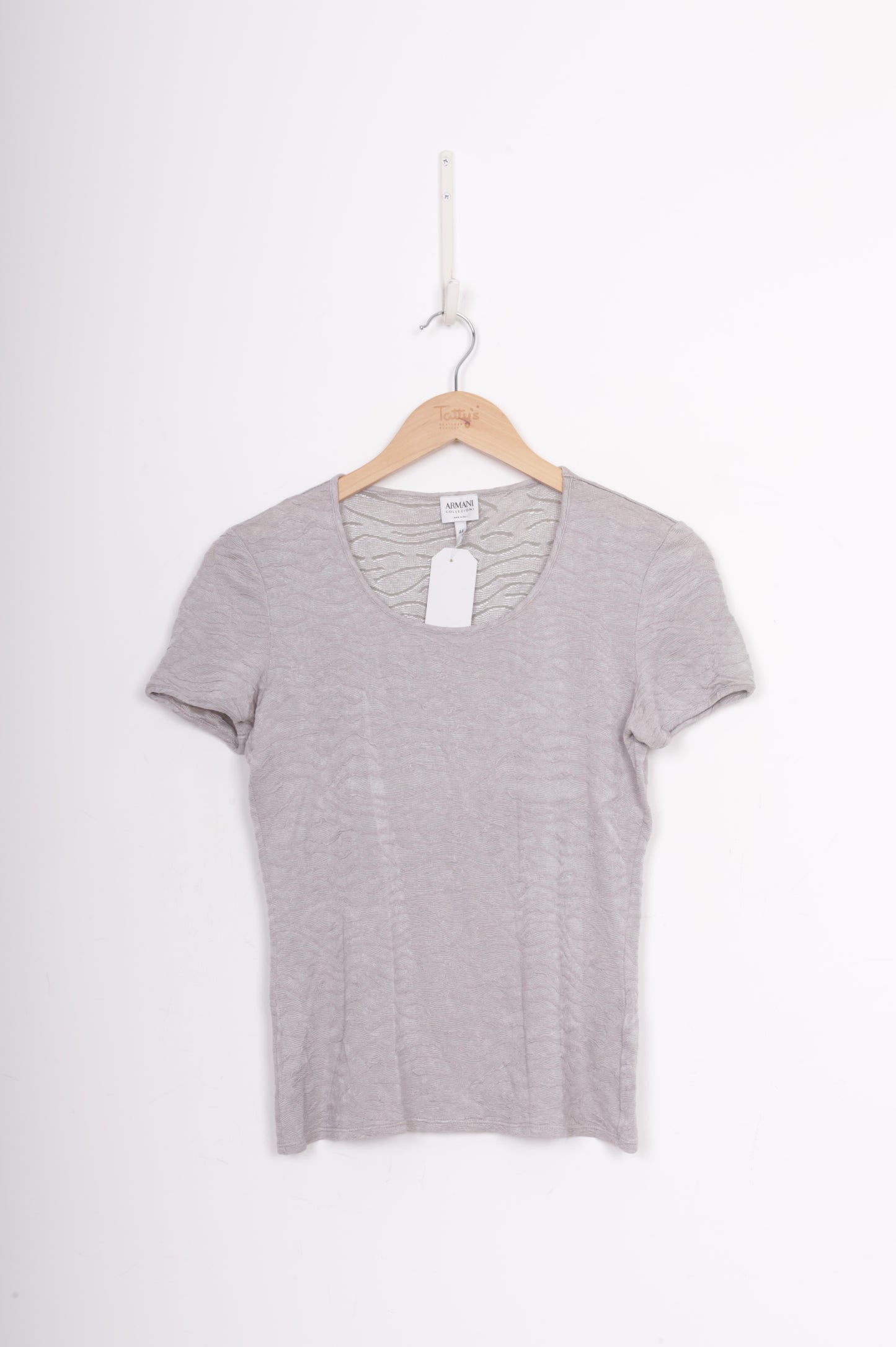 Armani Collezioni Womens Grey Top Size 44