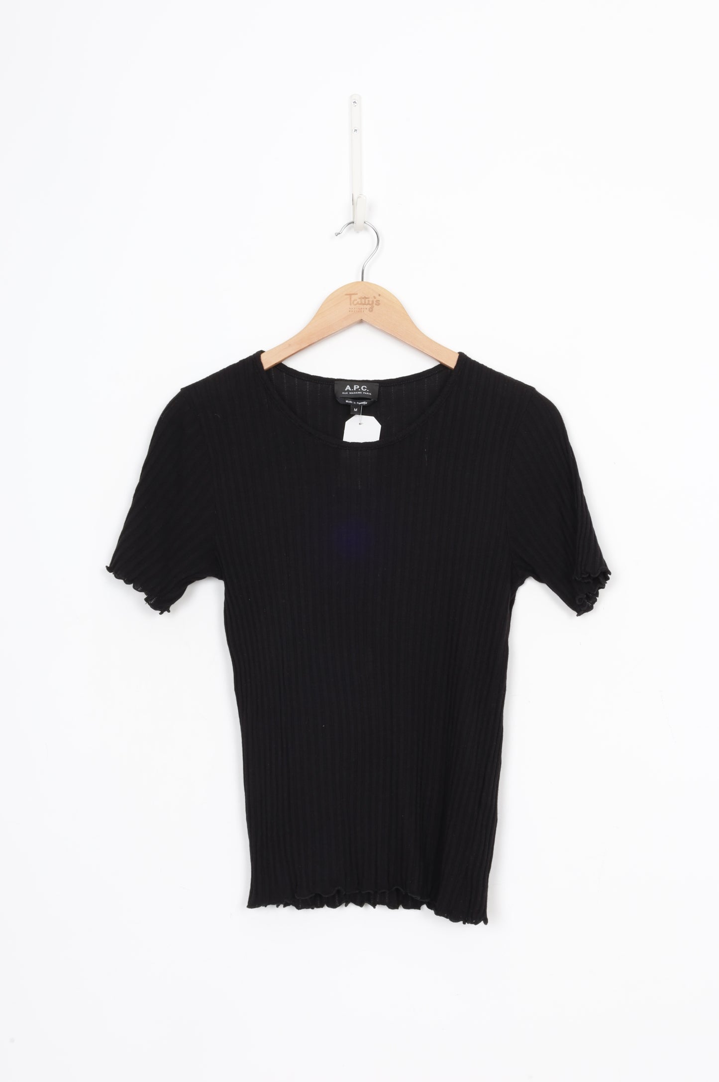 A.P.C. Womens Black T-shirt Size M