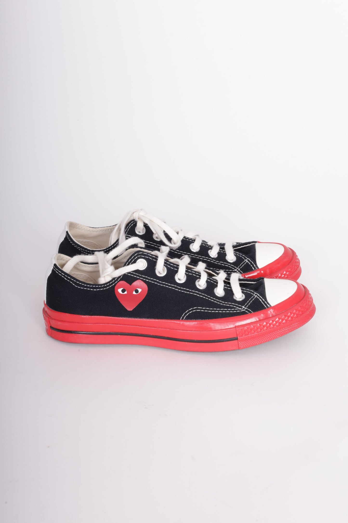Comme des Garcon Play x Converse Womens Black Sneakers Size EU 39