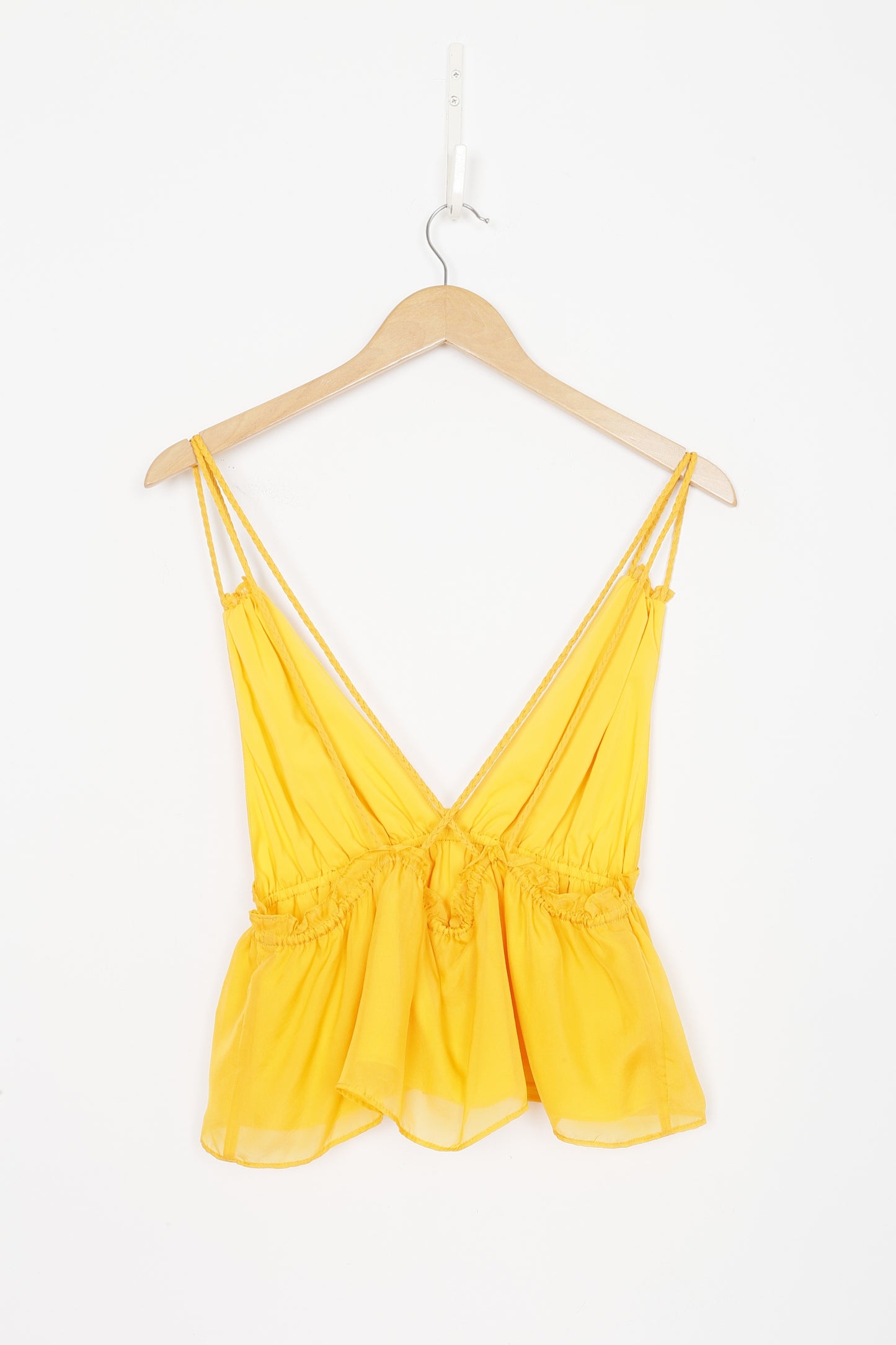 CAMI Womens Yellow Top Size L