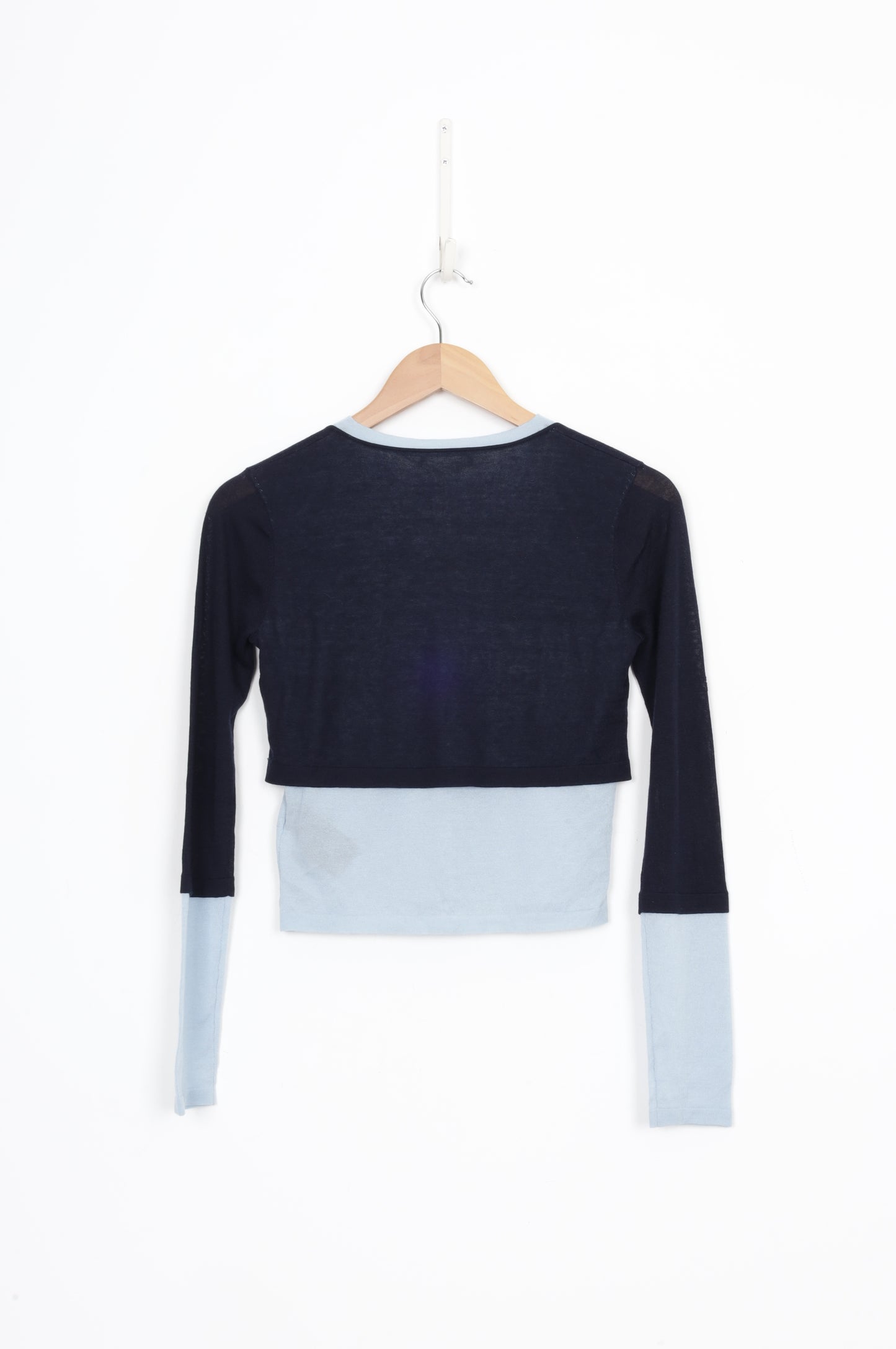 Rarely Alike Womens Blue Cardigan Size S