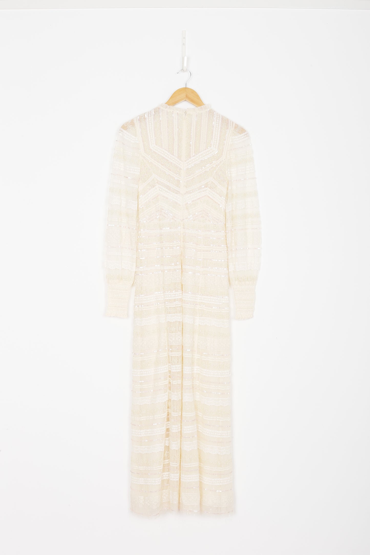 Needle & Thread Womens Cream Dress Size 8