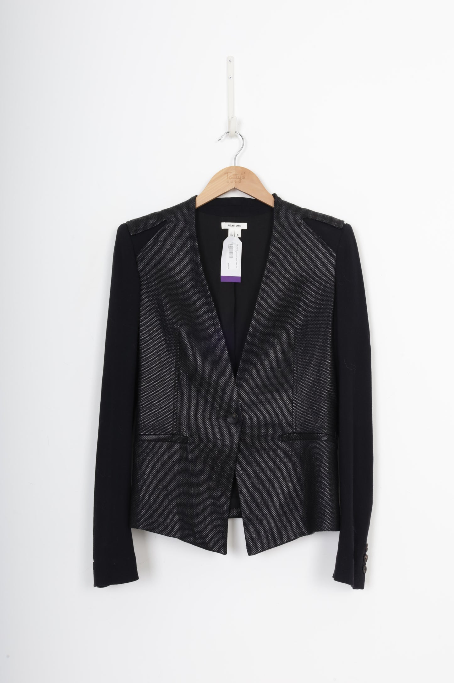 Helmut Lang Womens Black Blazer Size 6