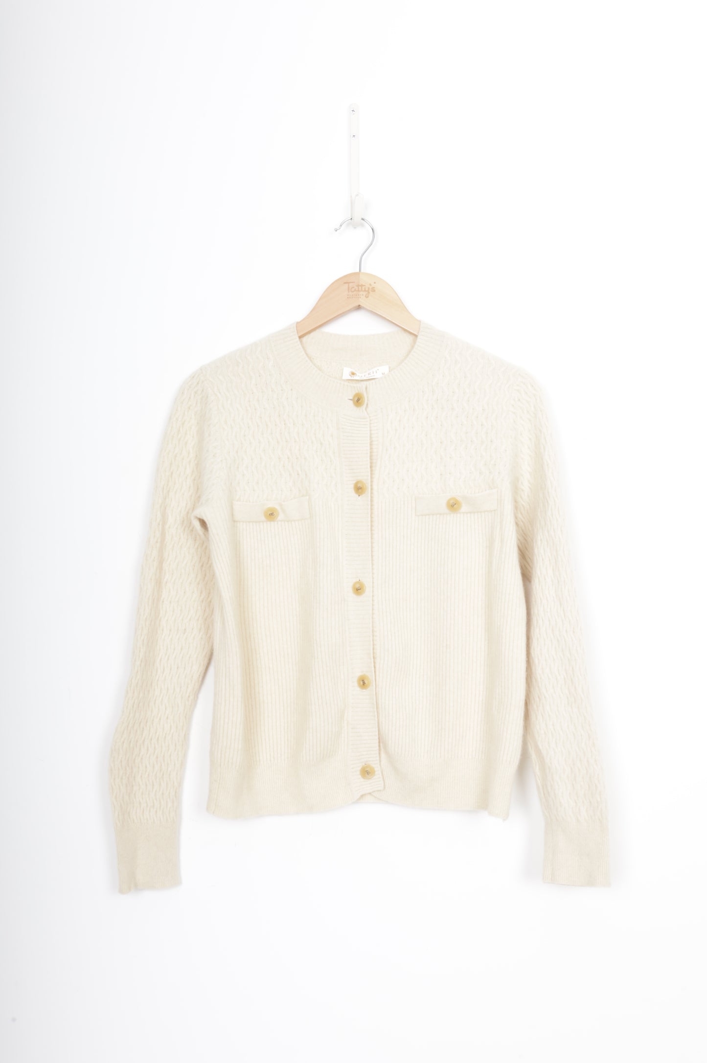 merii Womens Cream Cardigan Size M