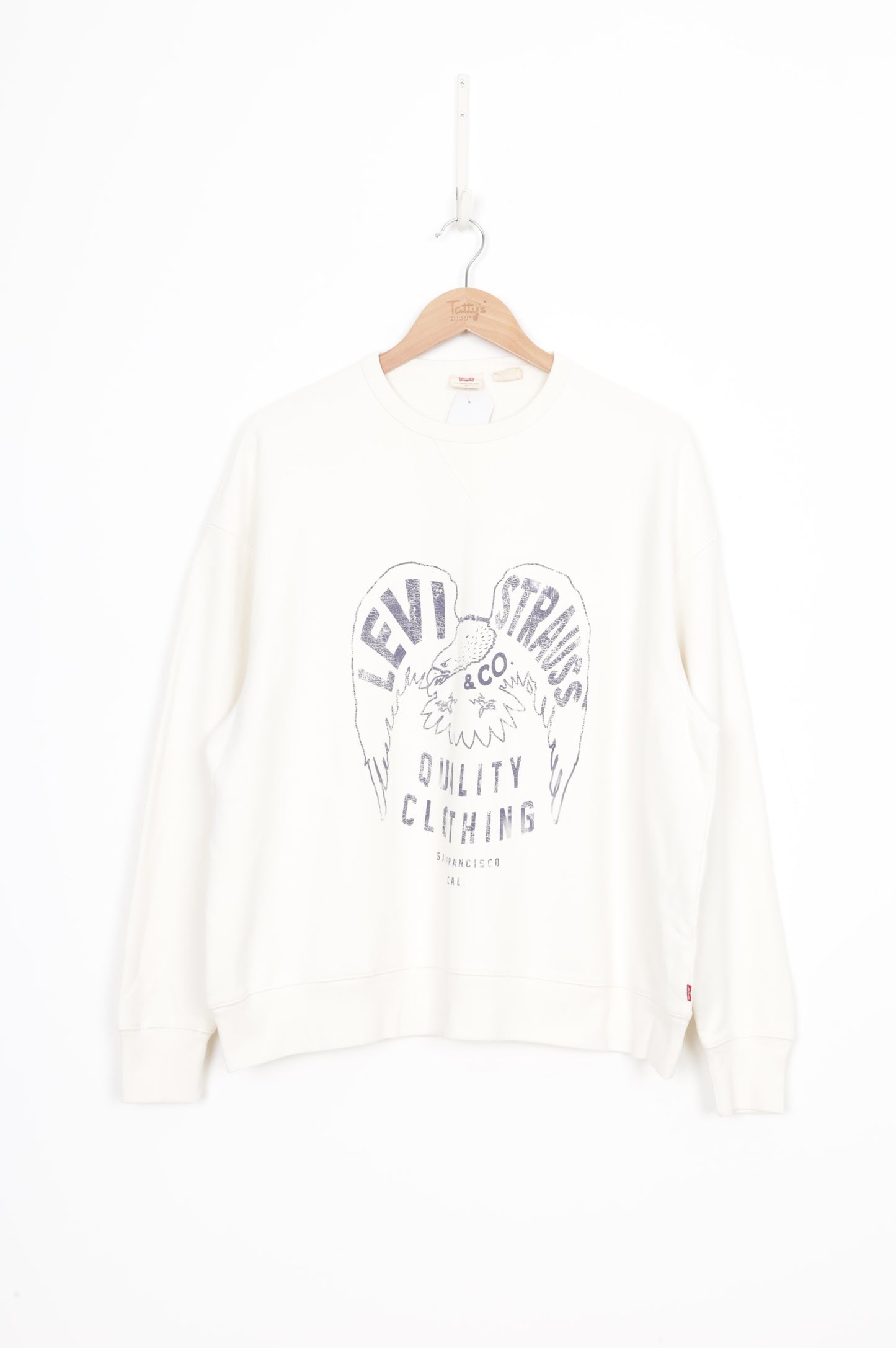 Levis Womens Cream Sweatshirt Size XL