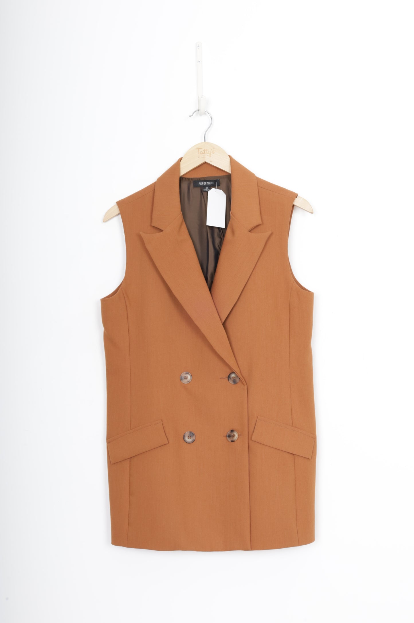 Repertoire Womens Brown Blazer Size 12