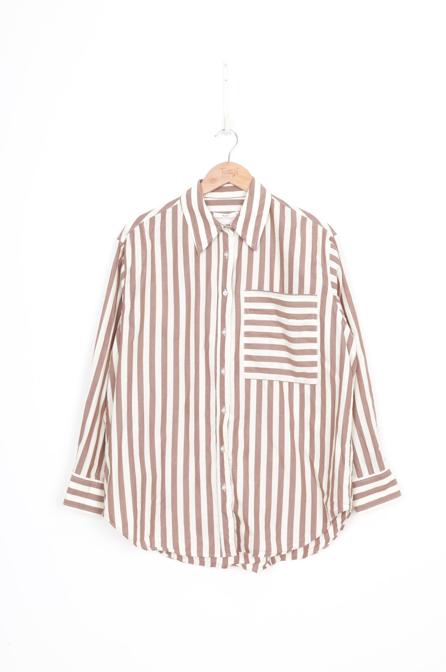 Ruby Womens Brown Shirt Size 8