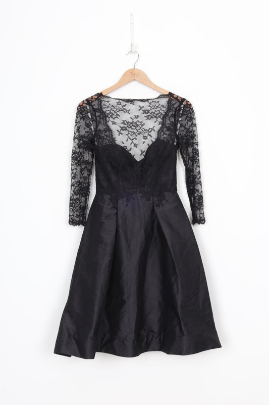 Monique Lhuillier Womens Black Dress Size S