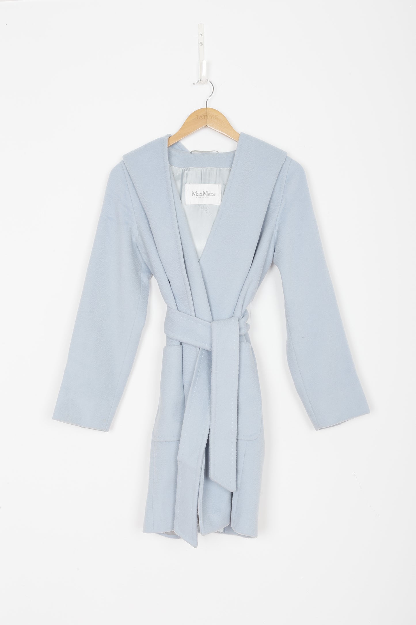MaxMara Womens Blue Coat Size 8