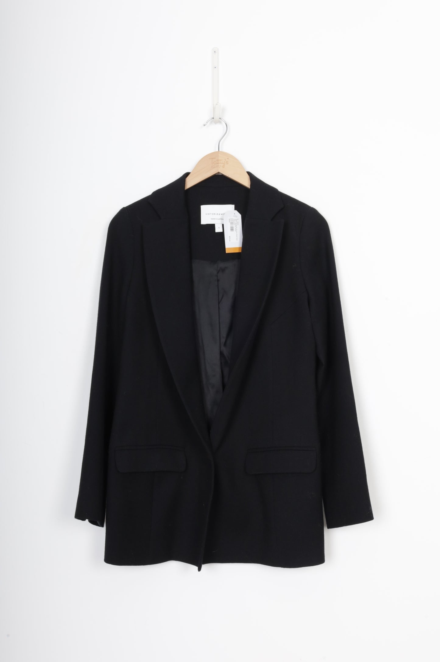Viktoria & Woods Womens Black Blazer Size 1