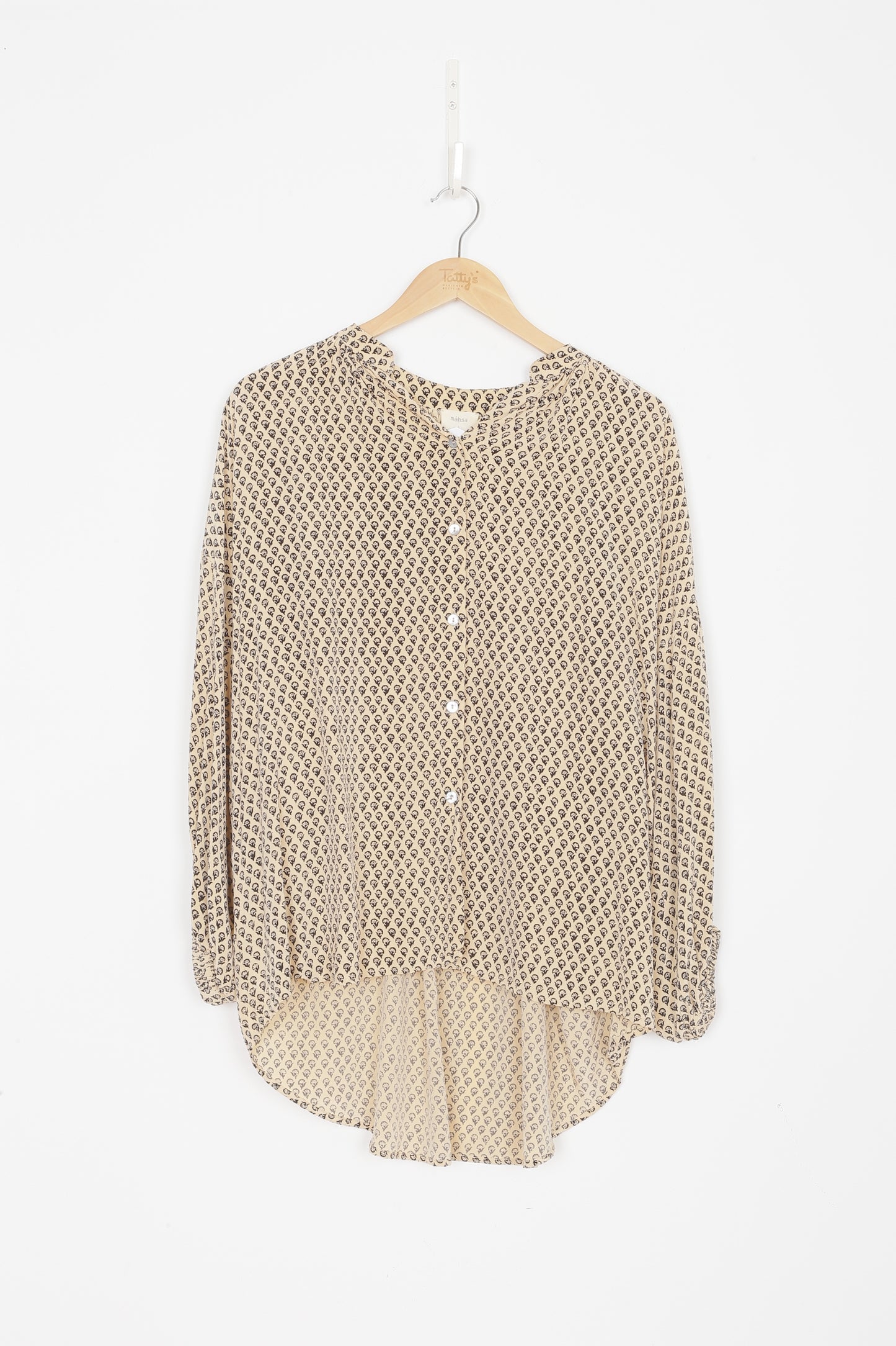 Mahsa Womens Beige Shirt Size S