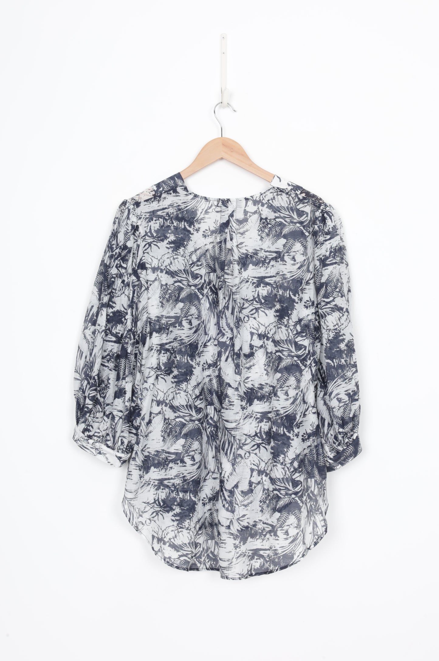 Mela Purdie Womens White Blouse Size 14