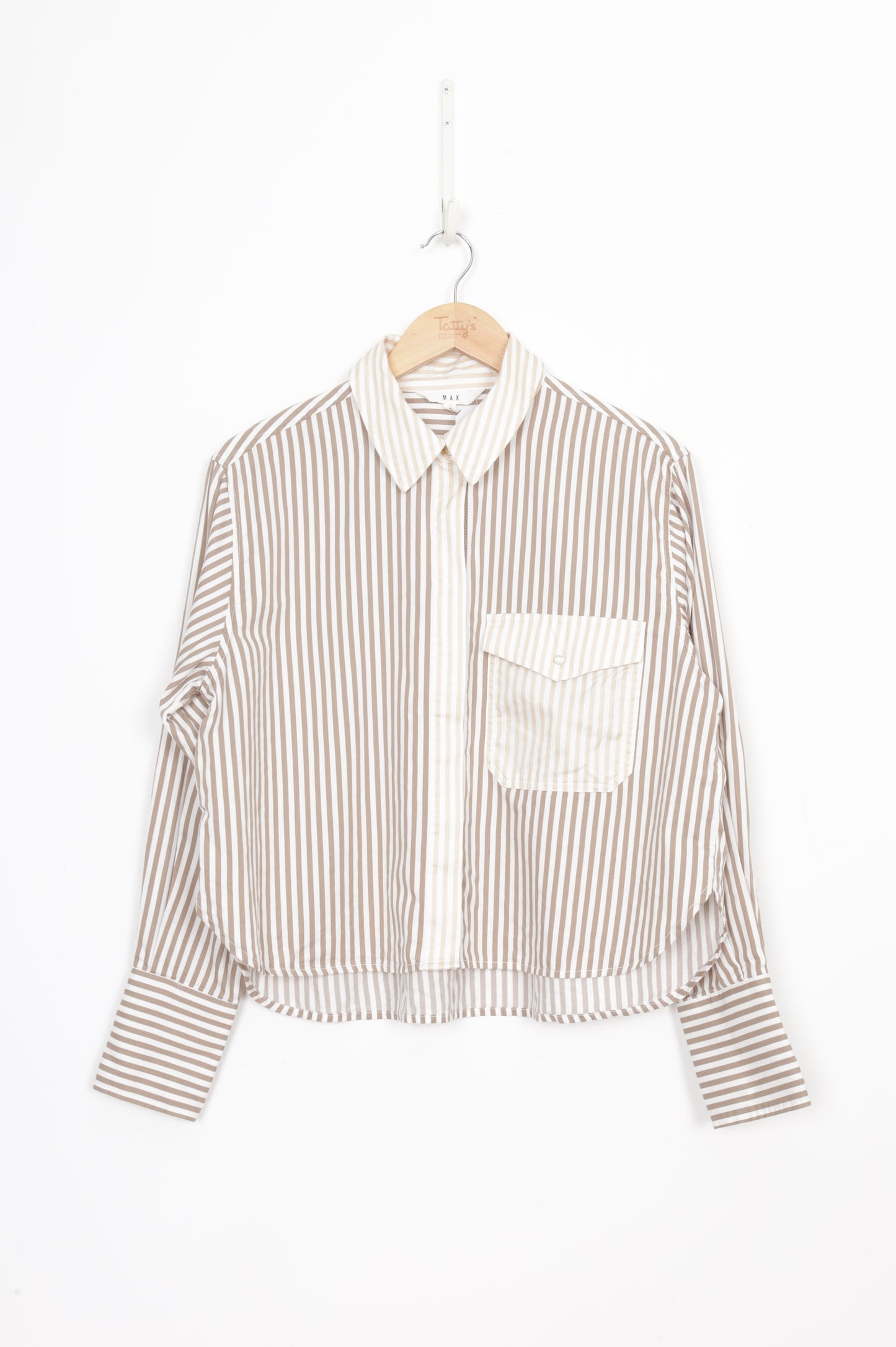 Max Womens Brown Shirt Size 10