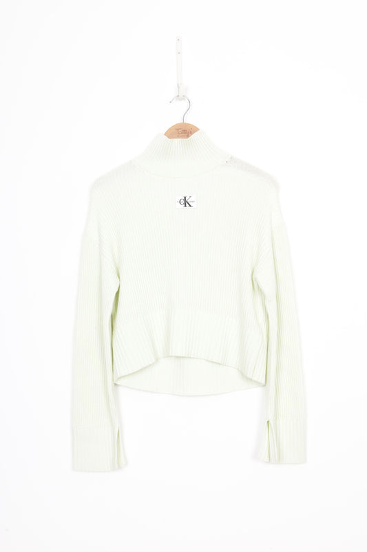 Calvin Klein Jeans Womens Green Jumper Size XXS