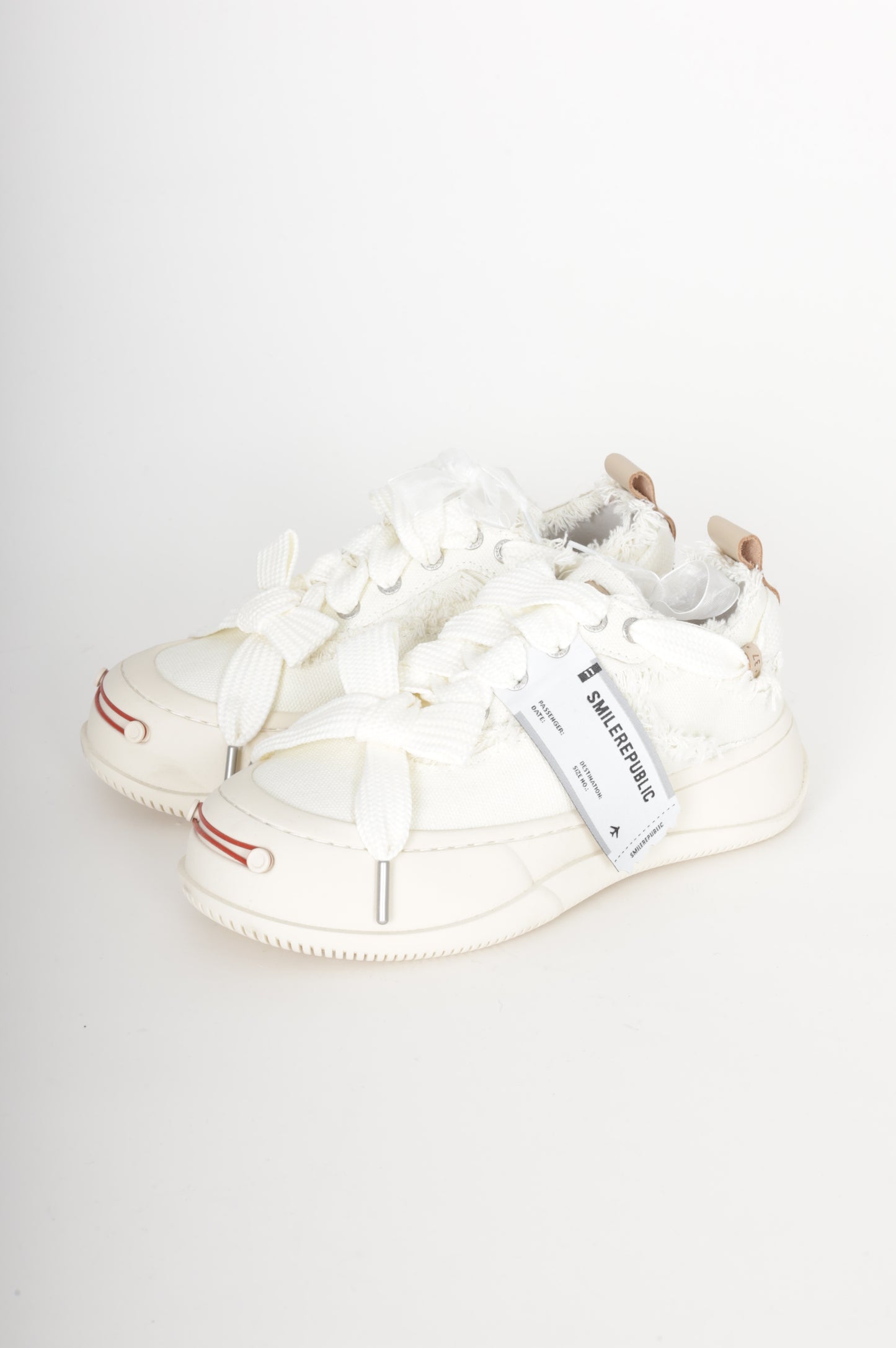 Smile Republic Womens Cream Sneakers Size EU 37