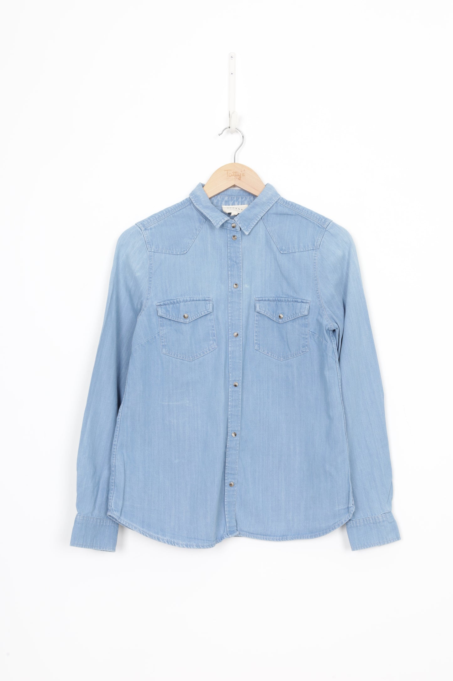 Sezane Womens Blue Shirt Size 36