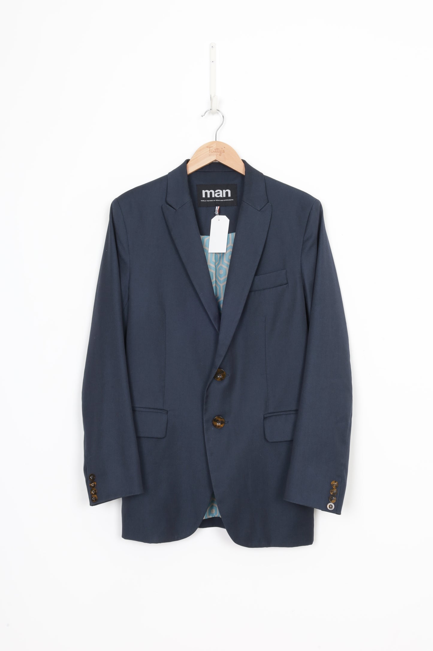 World Man Mens Blue Blazer Size S