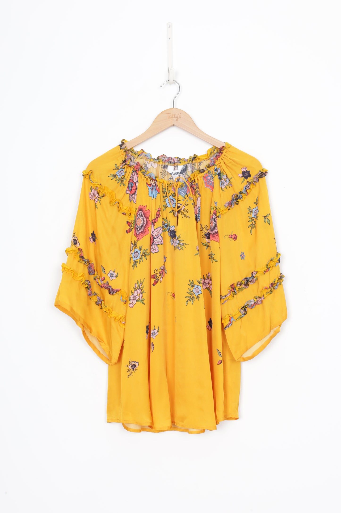 Loobies Story Womens Yellow Blouse Size 16