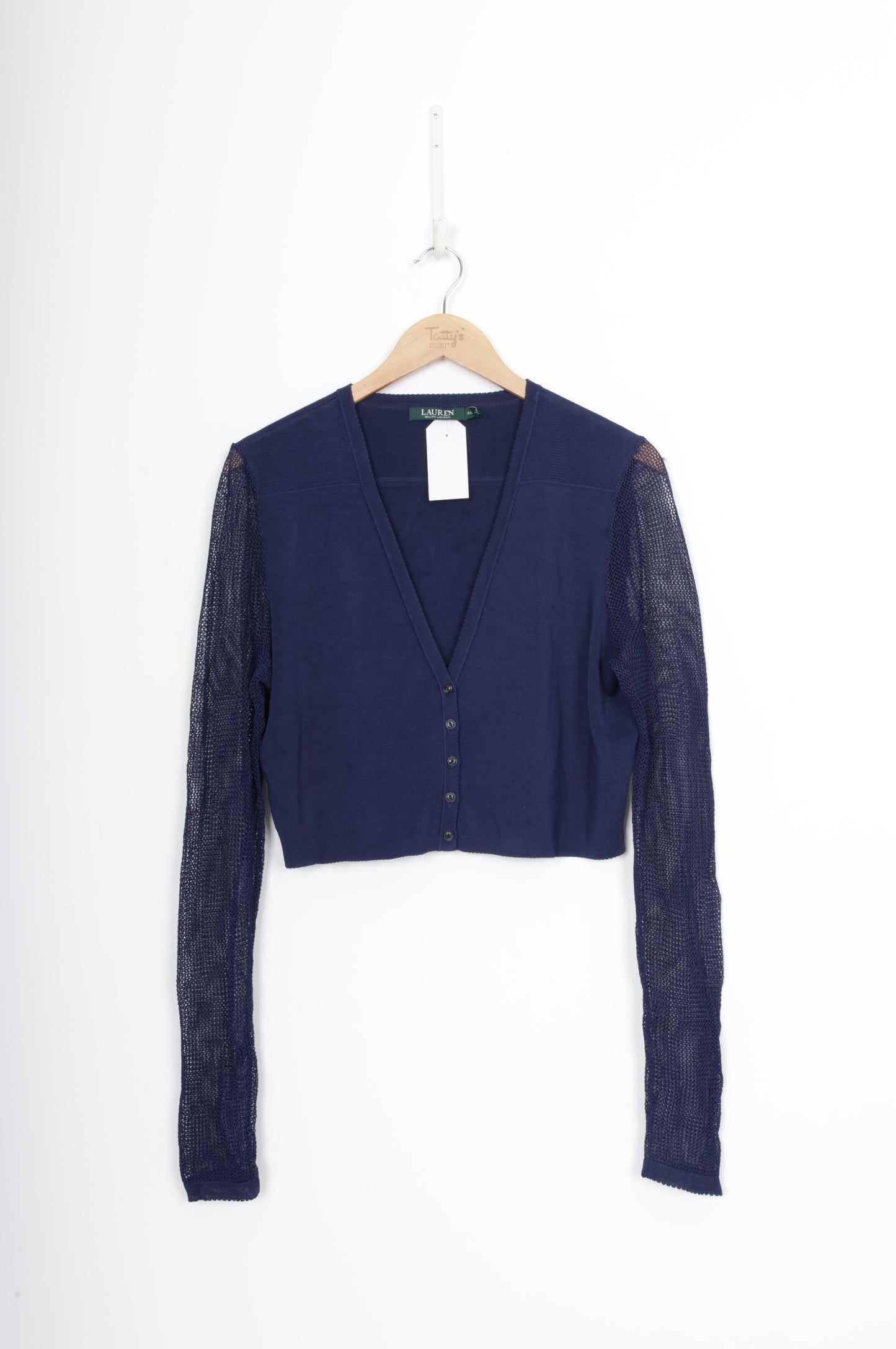 Lauren Ralph Lauren Womens Blue Cardigan Size XL