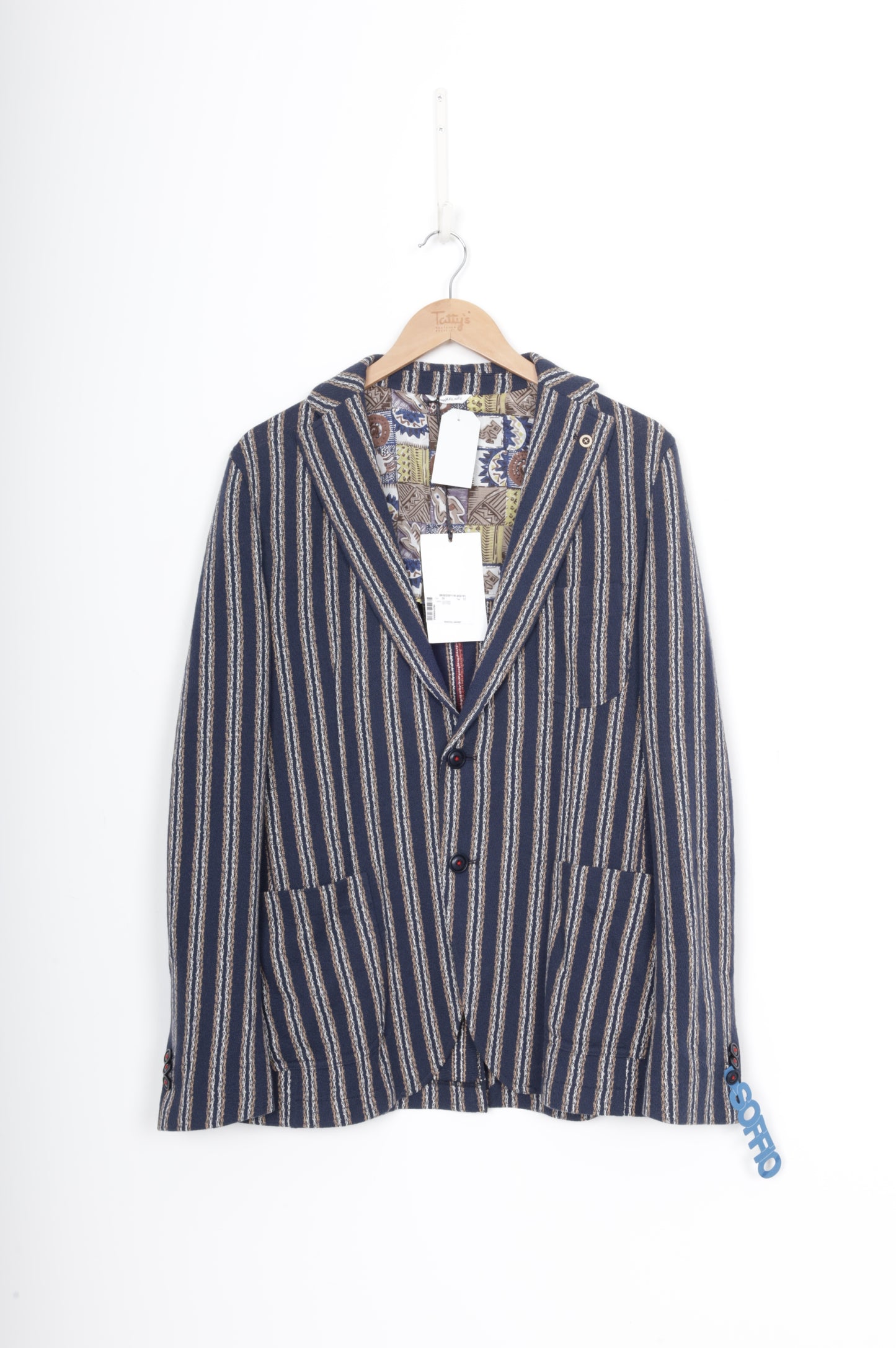 Manuel Ritz Mens Blue Cardigan Size 52