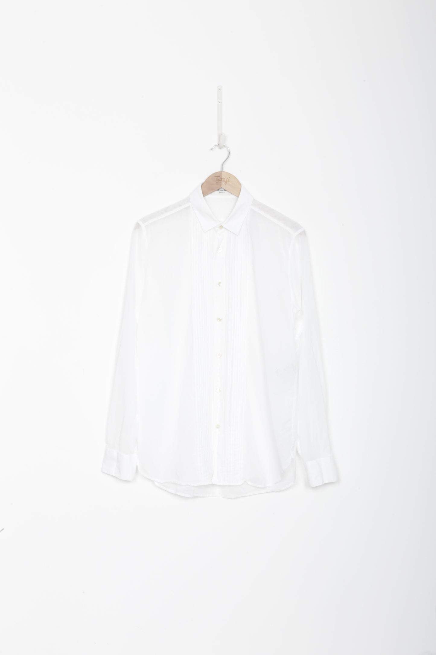 Saint Laurent Paris Mens White Shirt Size 40