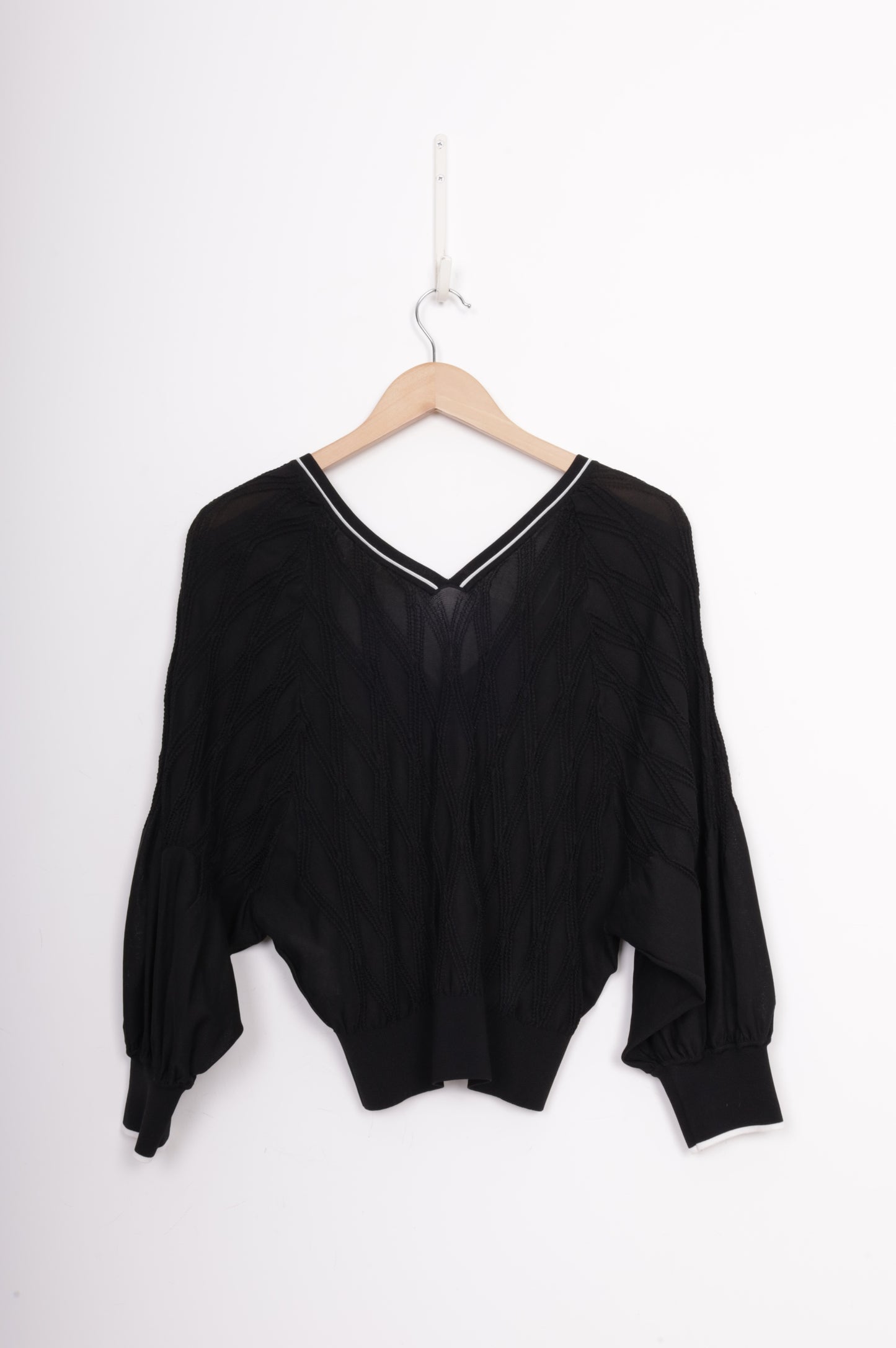 Diane von Furstenberg Womens Black Top Size L